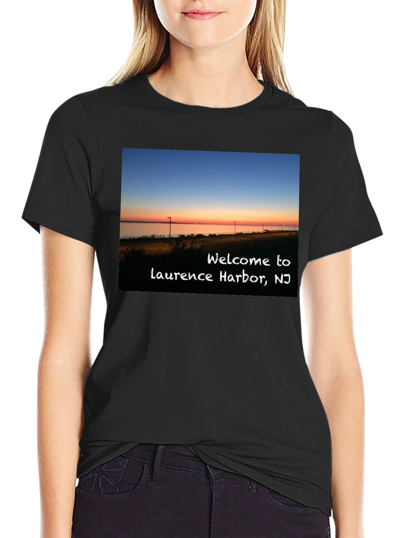 Laurence Harbor NJ Sunset Graphic T-Shirt