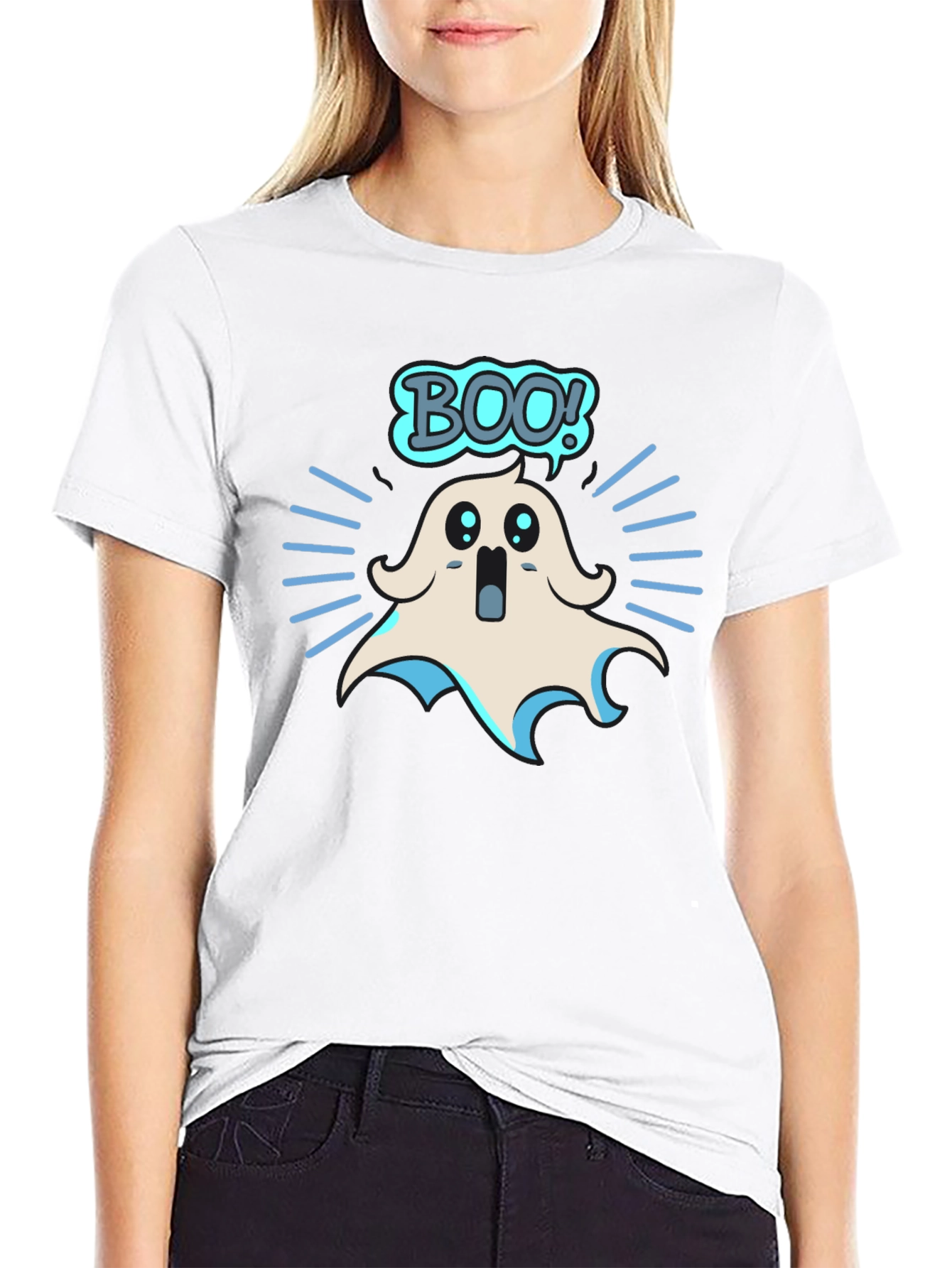 Boo! Ghost Graphic T-Shirt - Halloween Tee