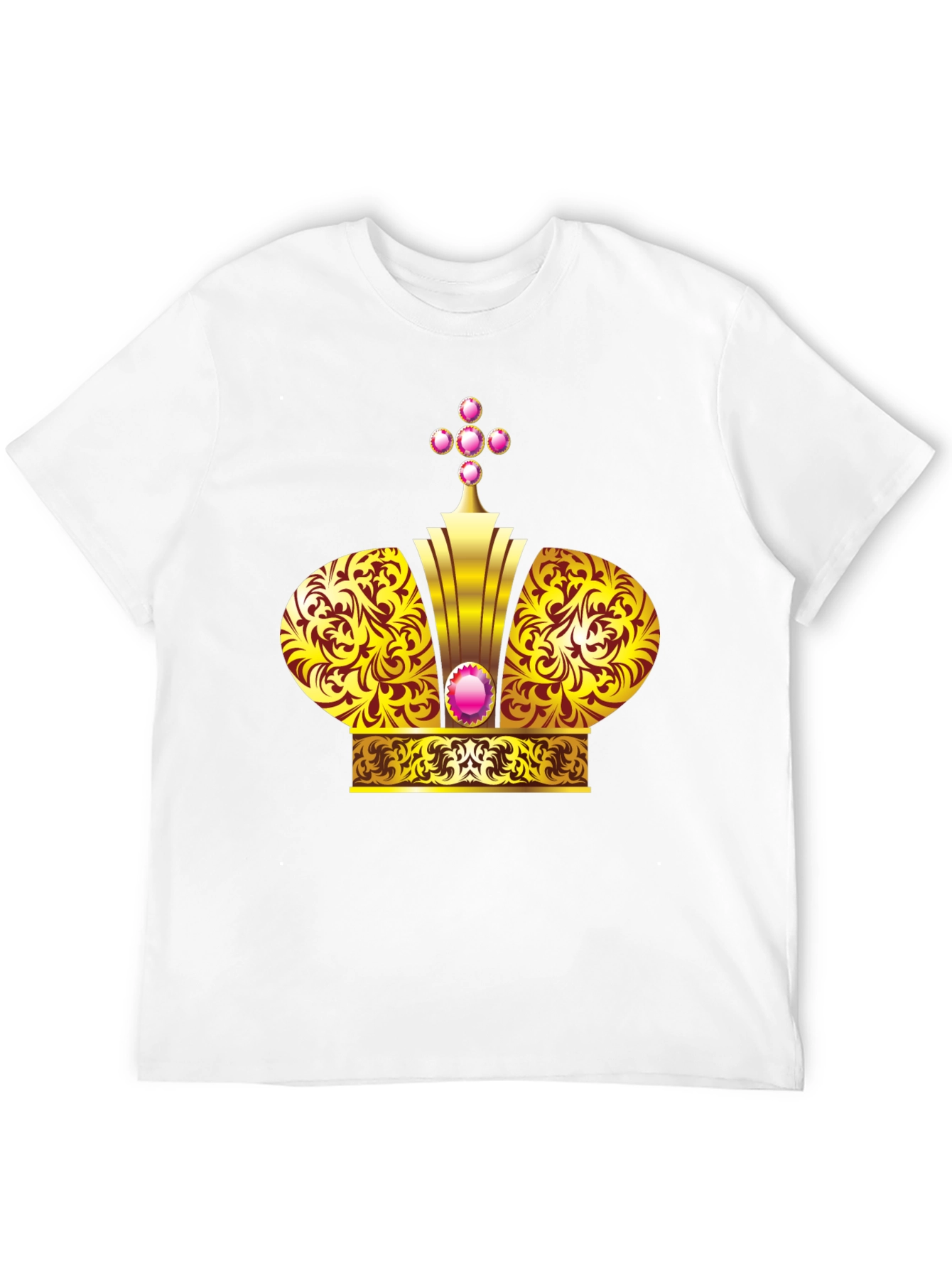 Golden Crown Graphic Black T-Shirt