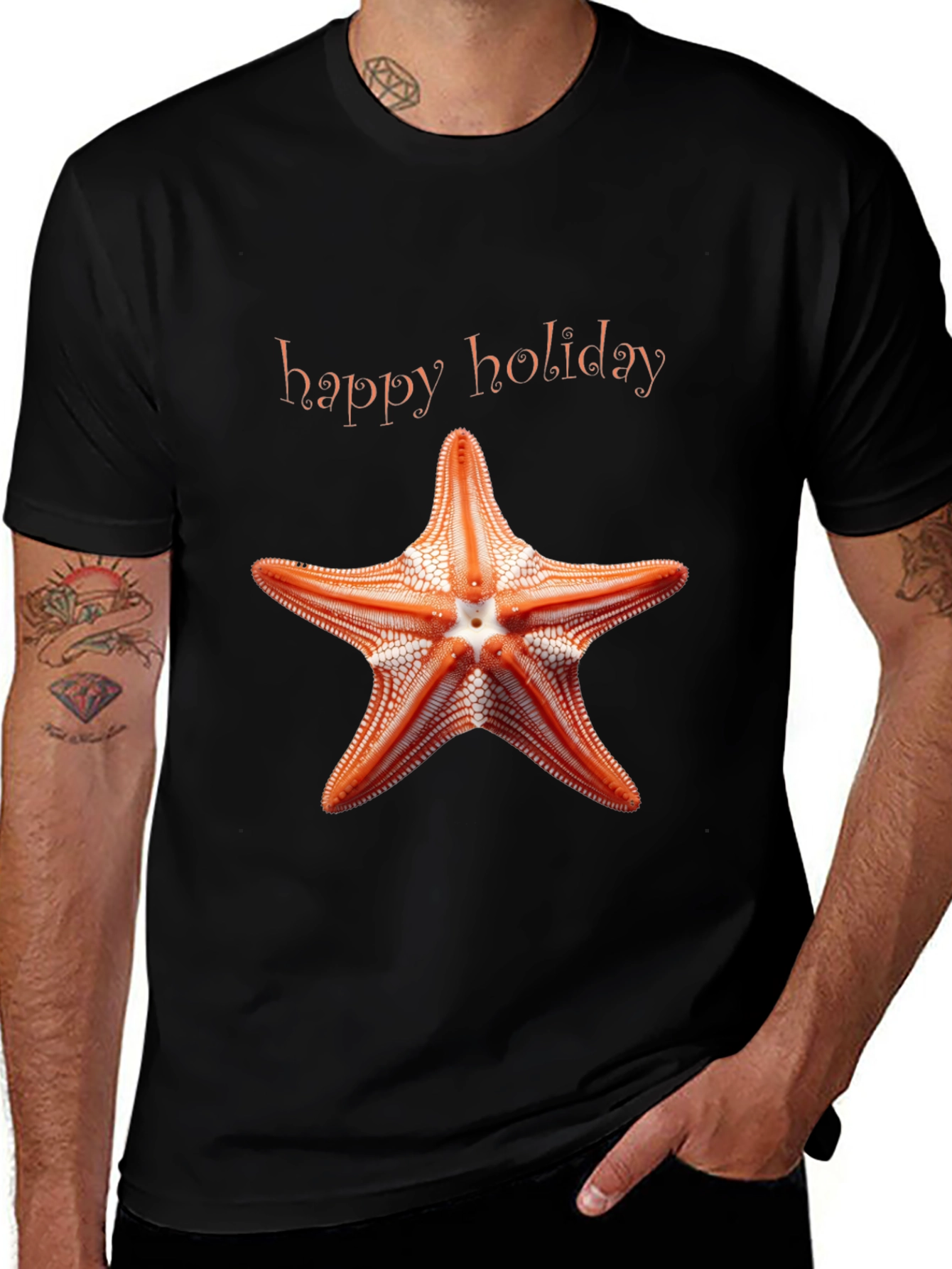 Happy Holiday Starfish Graphic Tee