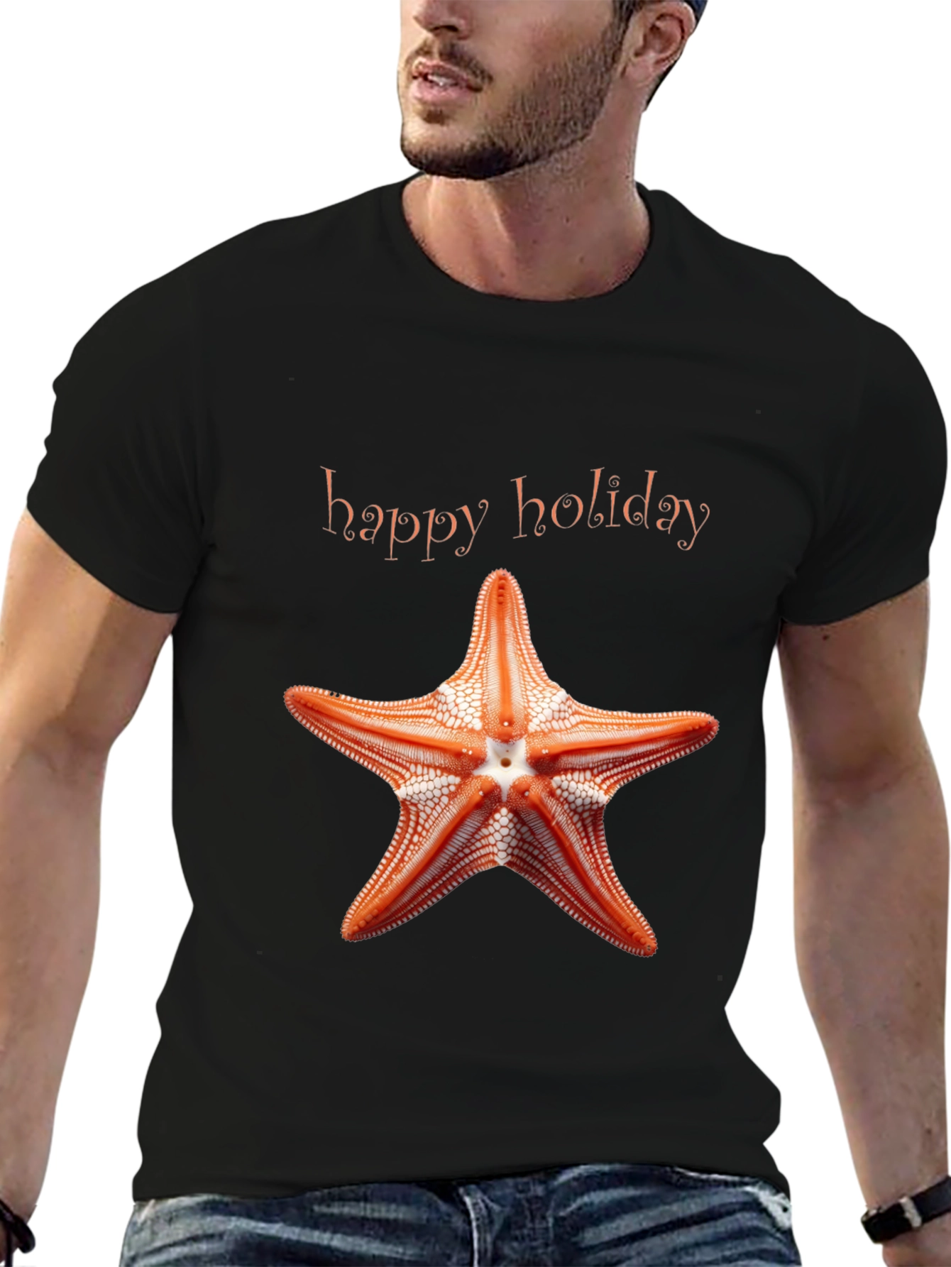 Happy Holiday Starfish Graphic Tee