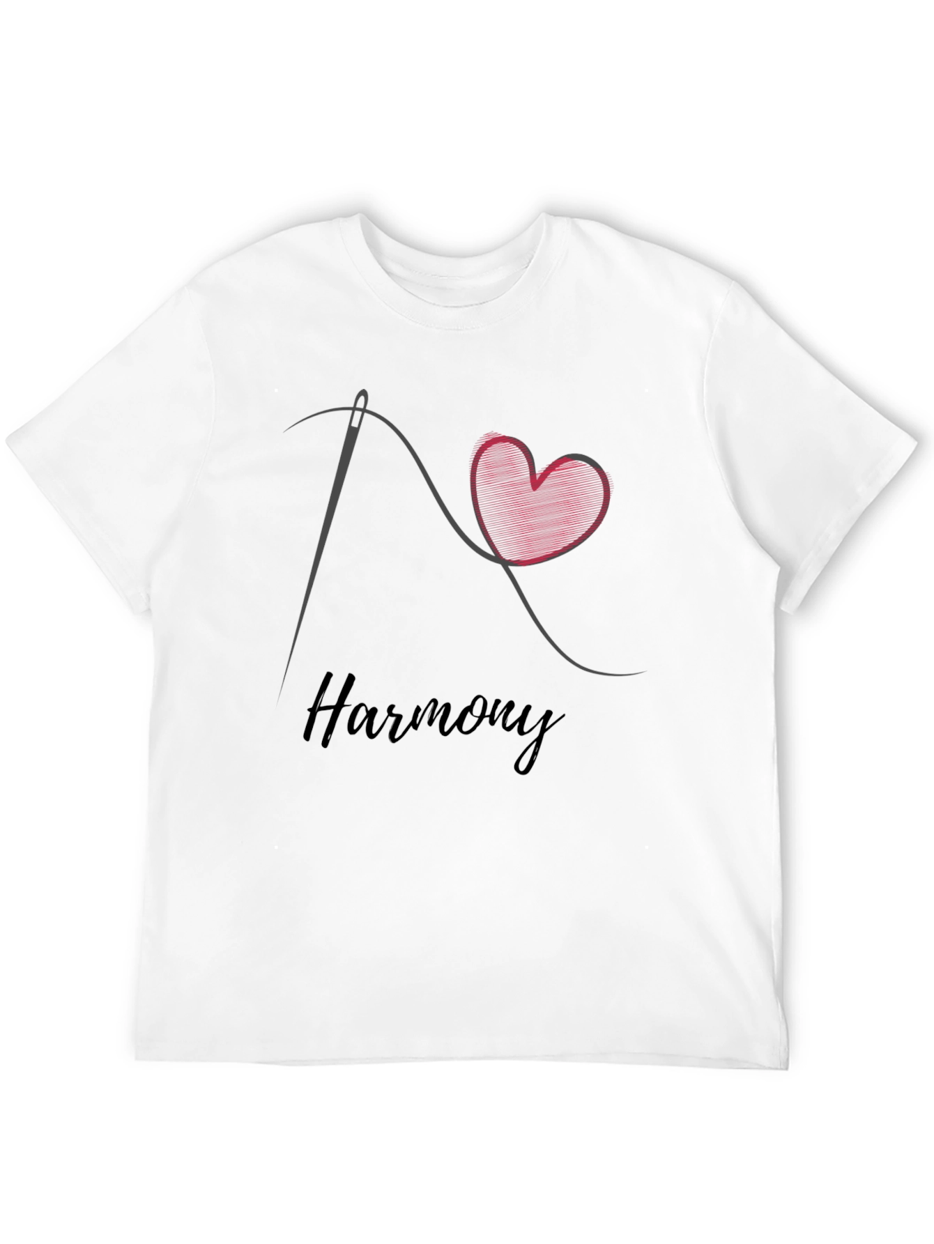 Harmony Graphic T-Shirt: Sewn Heart Design