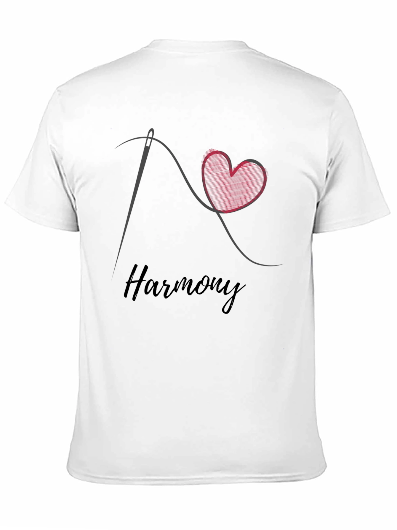 Harmony Graphic T-Shirt: Sewn Heart Design