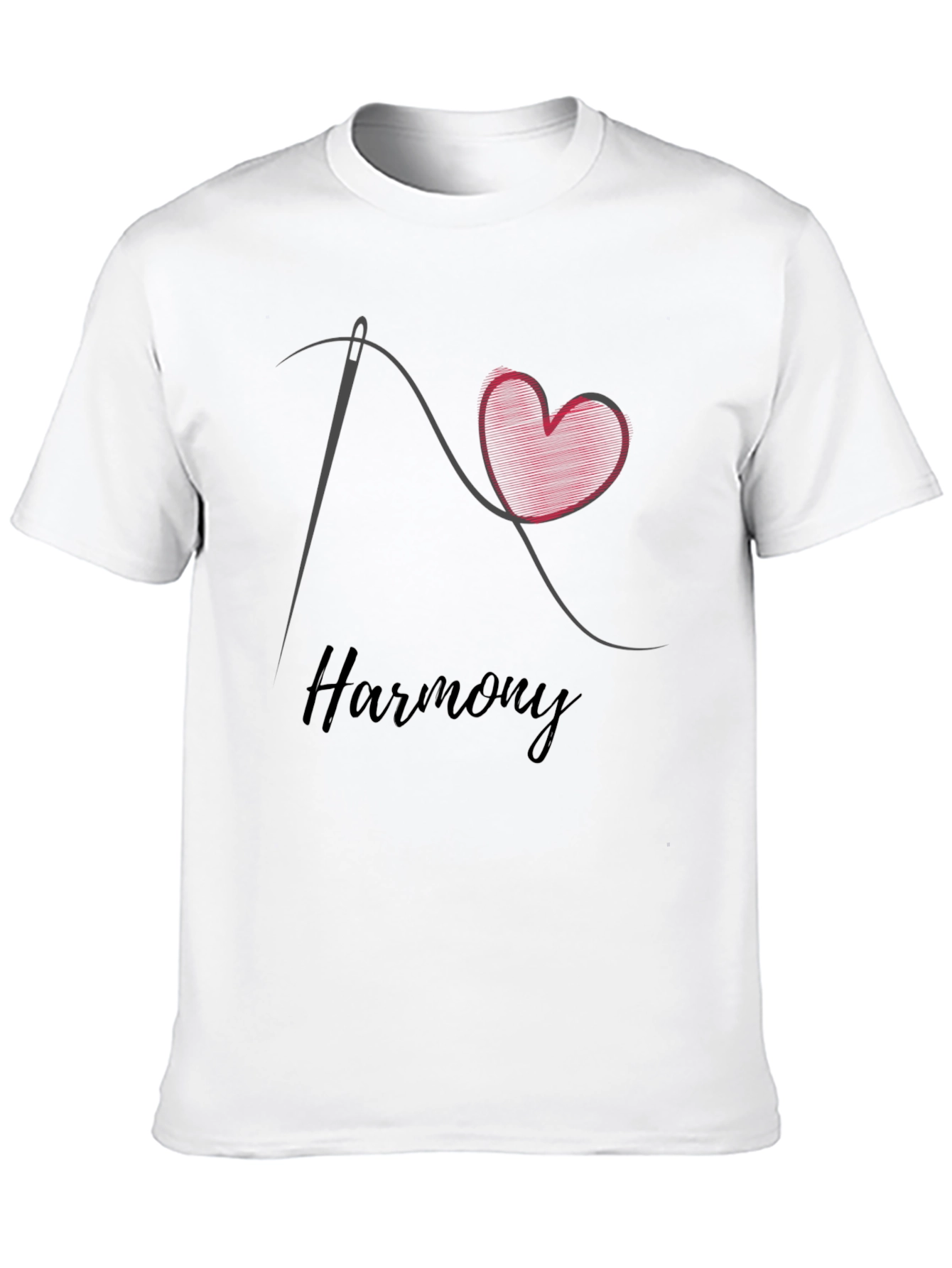 Harmony Graphic T-Shirt: Sewn Heart Design