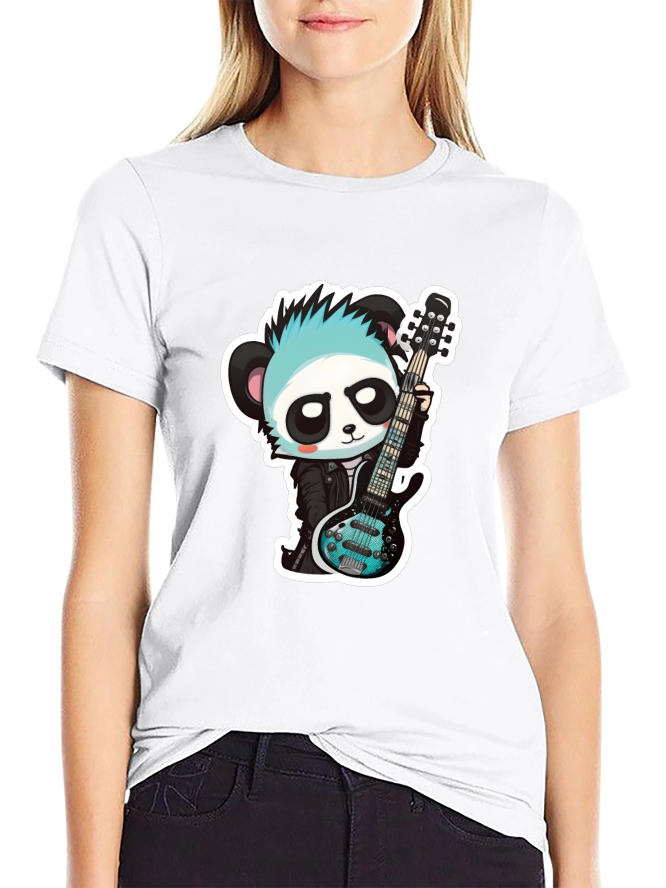 Panda Guitarist Graphic T-Shirt