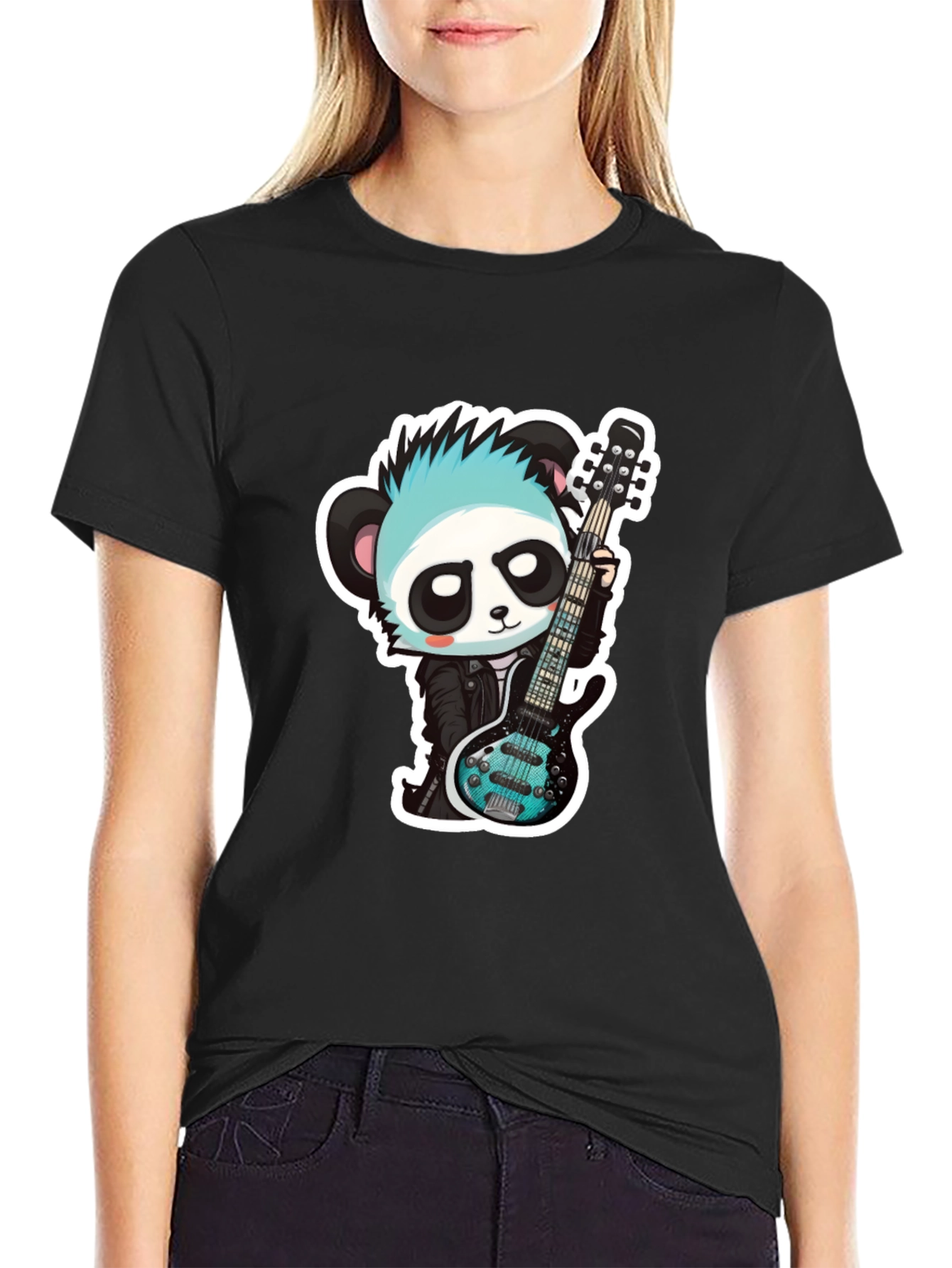 Panda Guitarist Graphic T-Shirt