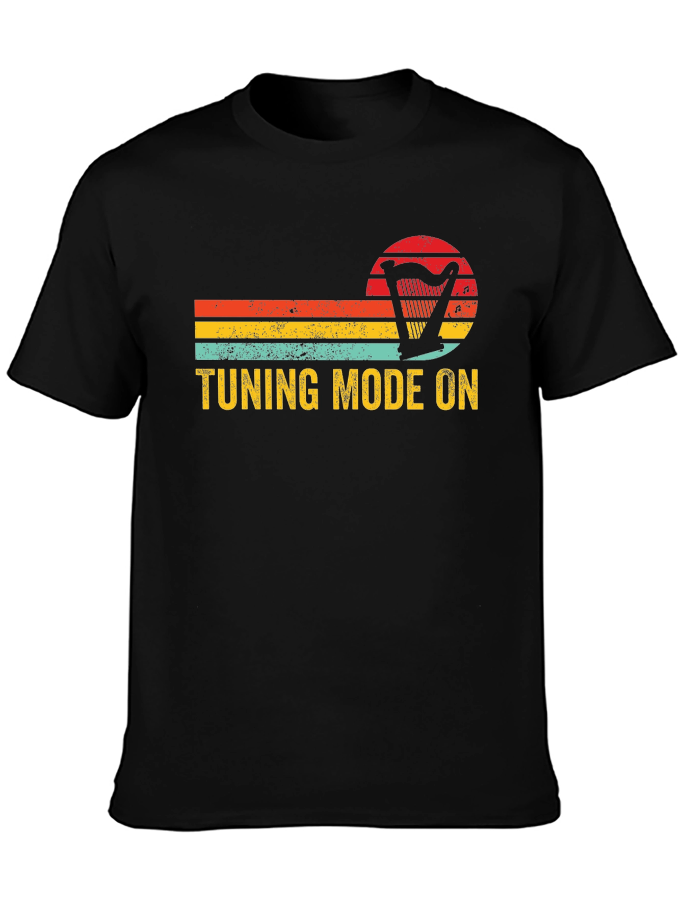 Tuning Mode On Harp Retro T-Shirt - Musician Gift