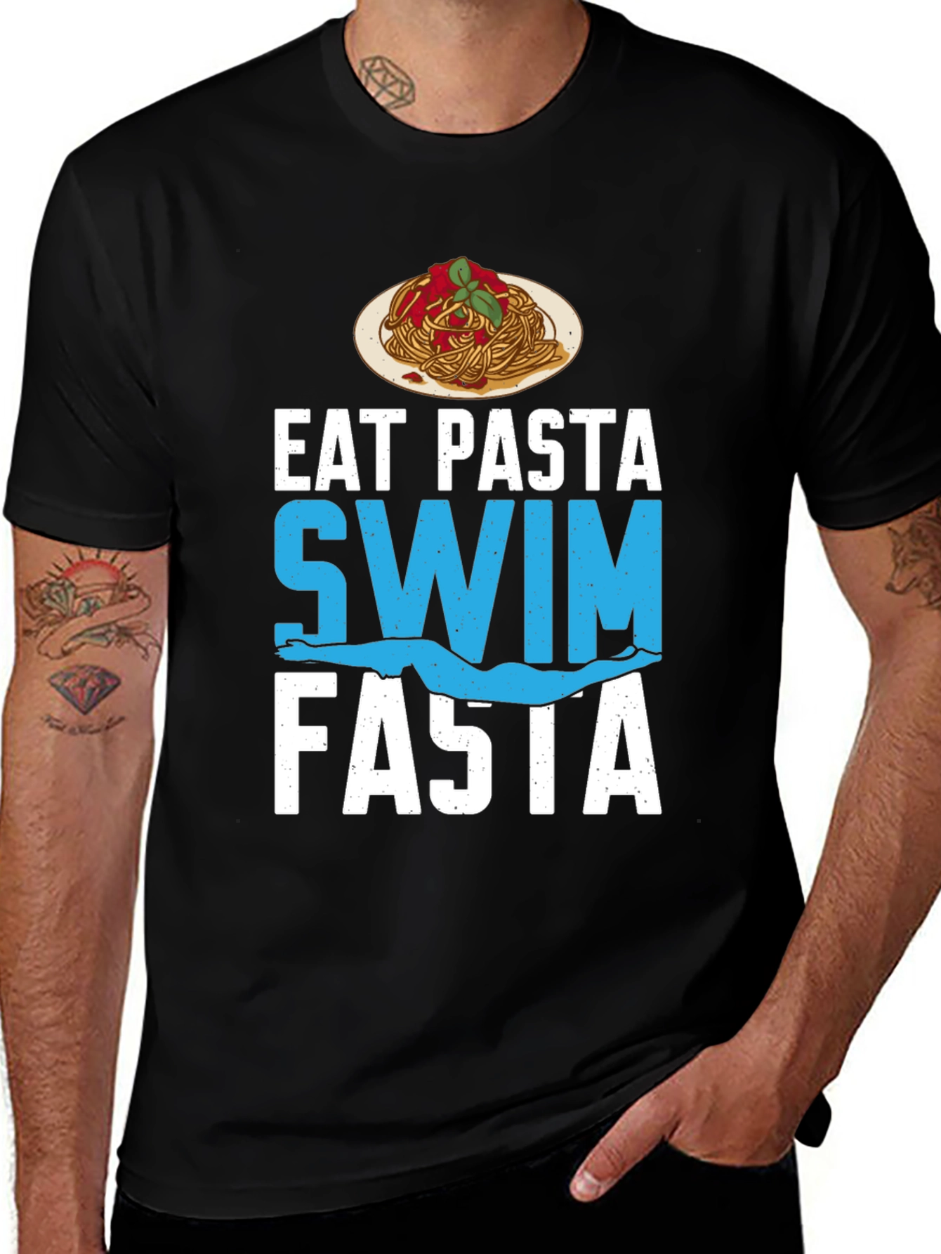 Eat Pasta Swim Fasta Graphic Tee