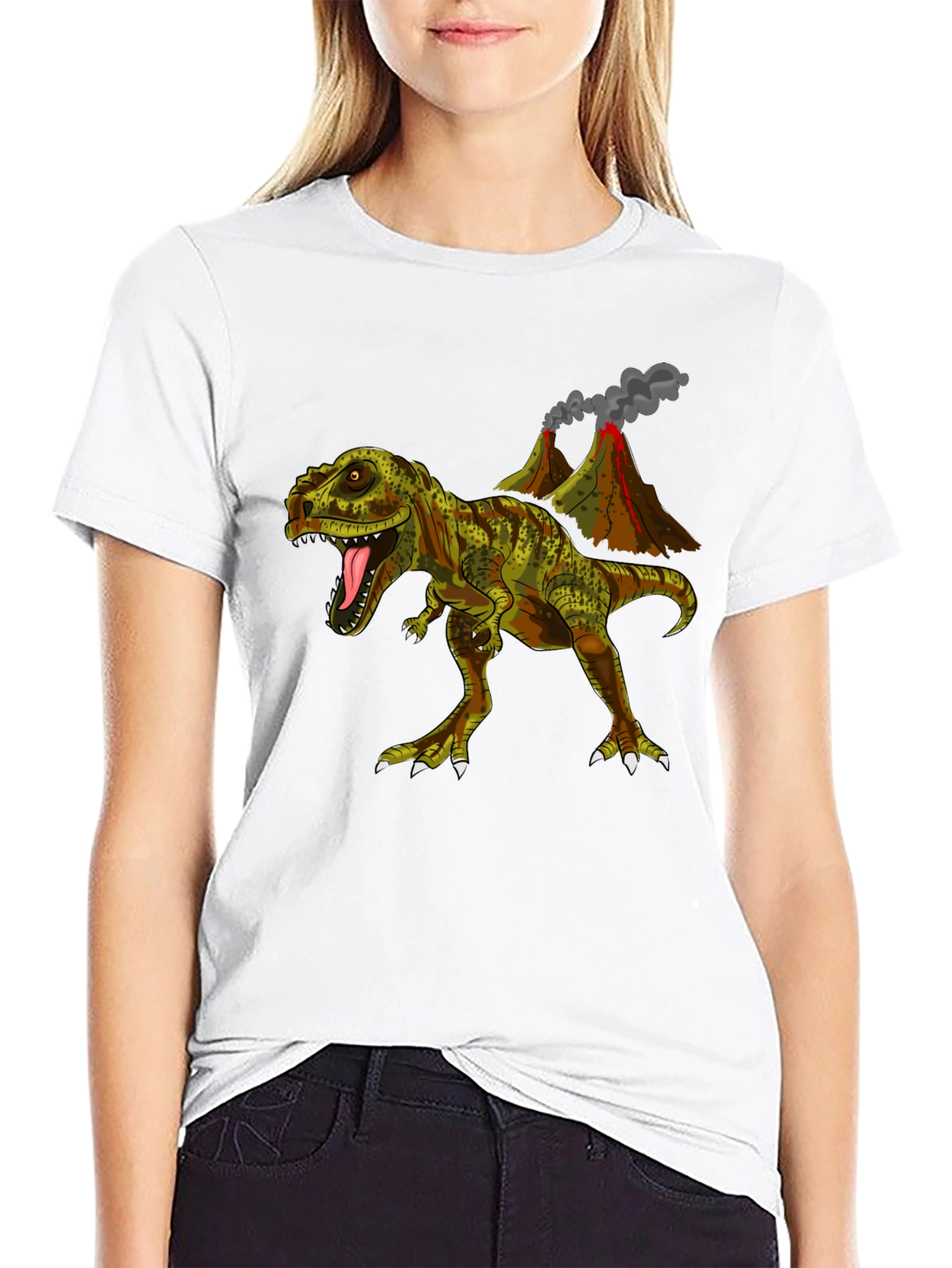 Dino Volcano T-Shirt - Jurassic Cool
