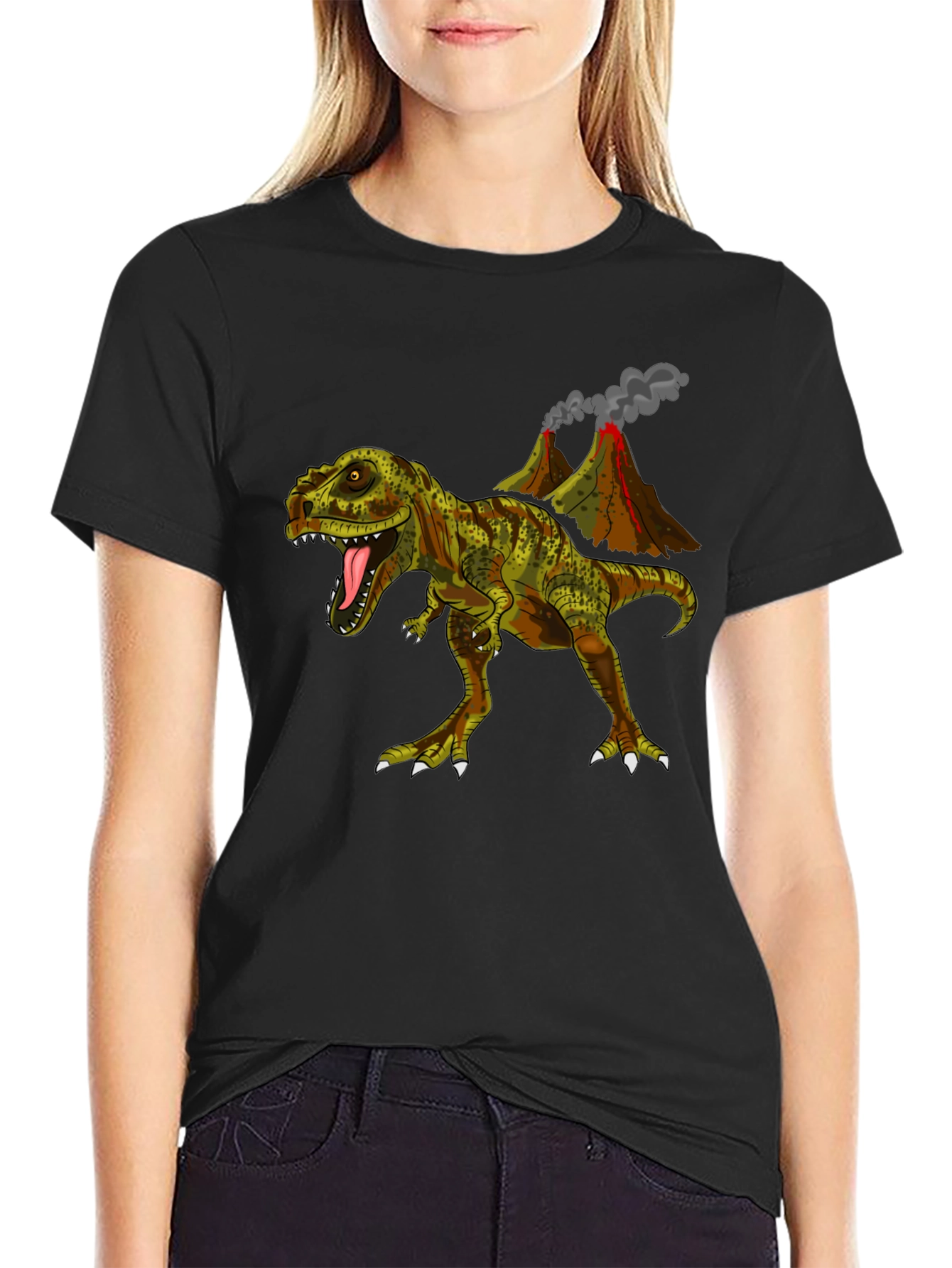 Dino Volcano T-Shirt - Jurassic Cool