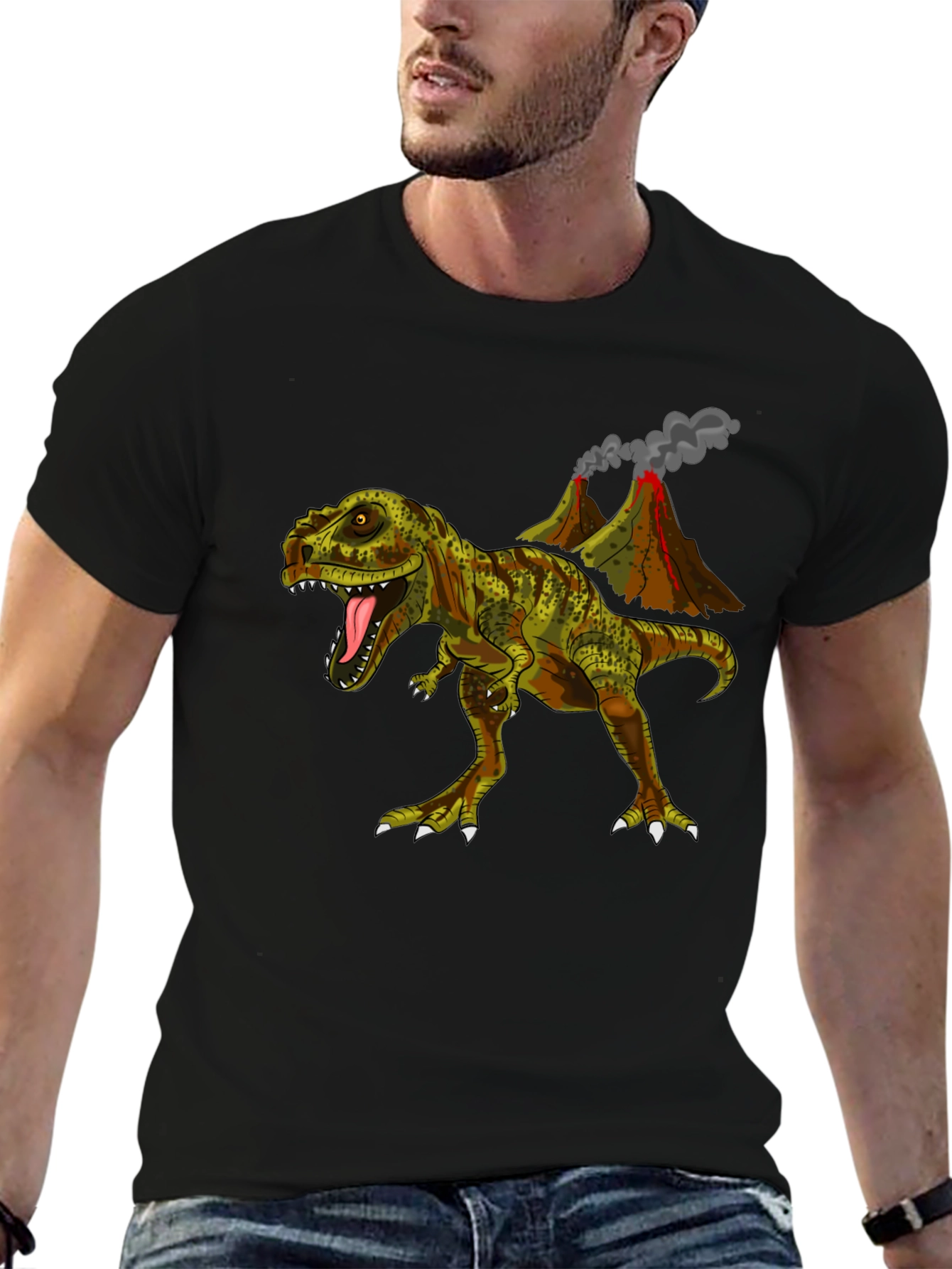 Dino Volcano T-Shirt - Jurassic Cool