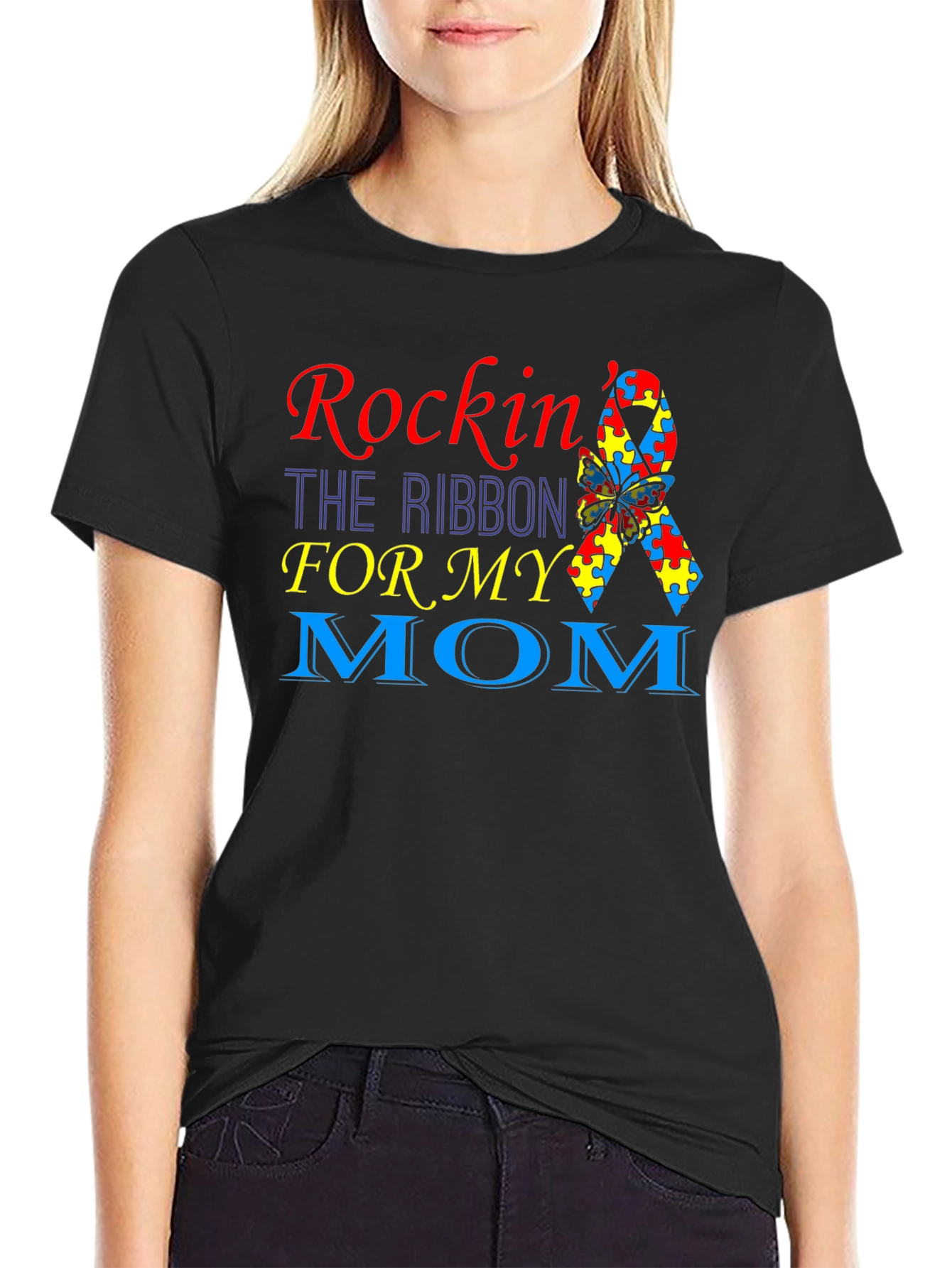 Rockin Autism Awareness Ribbon T-Shirt