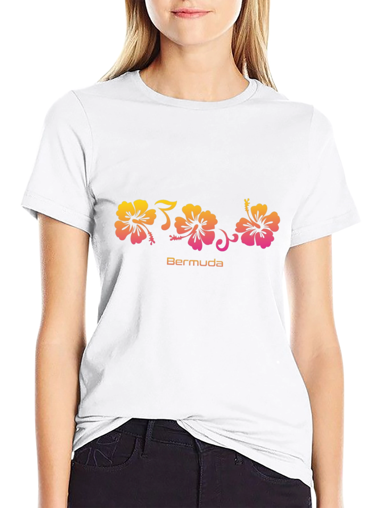 Bermuda Hibiscus Floral Graphic T-Shirt