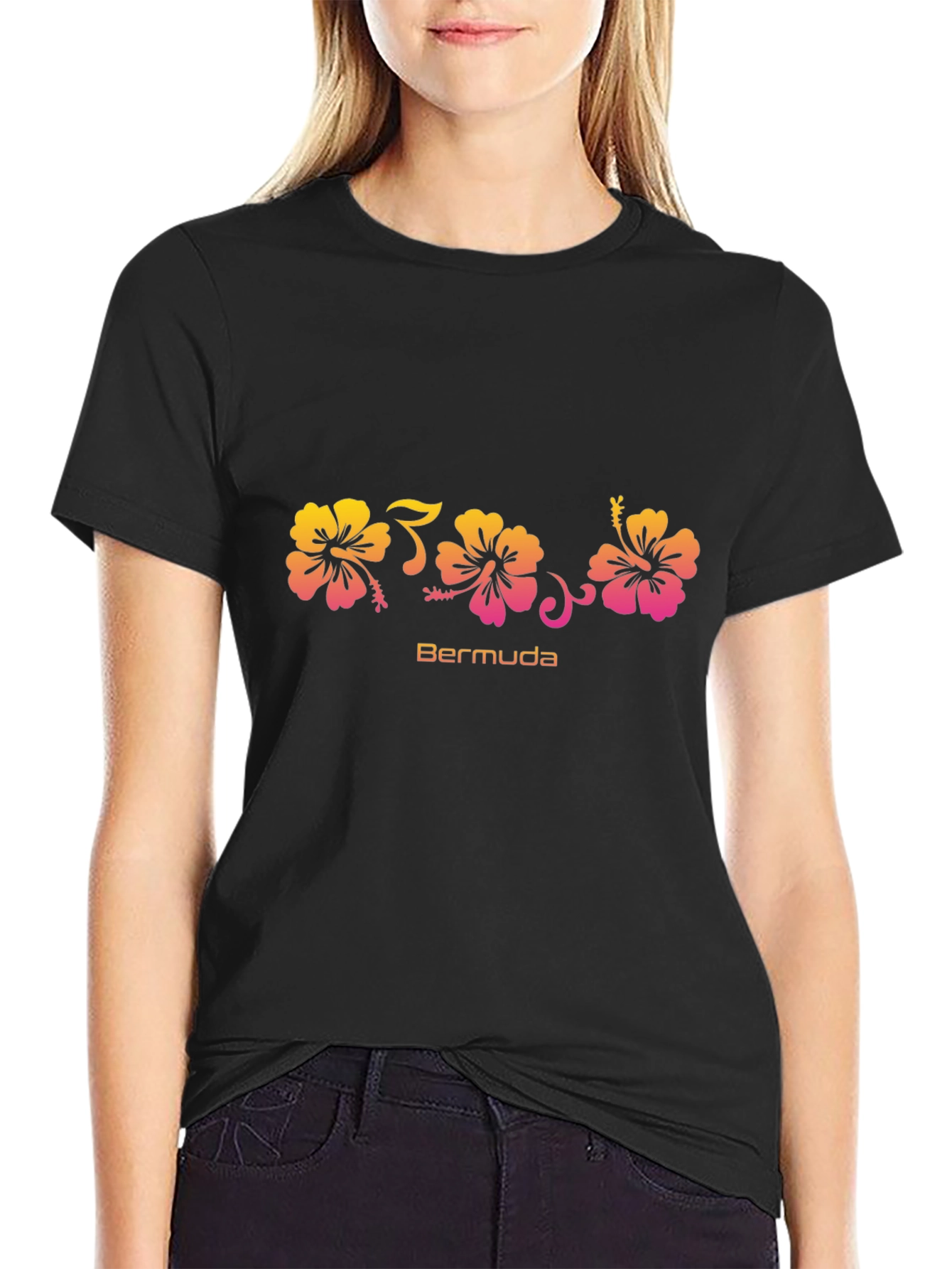 Bermuda Hibiscus Floral Graphic T-Shirt