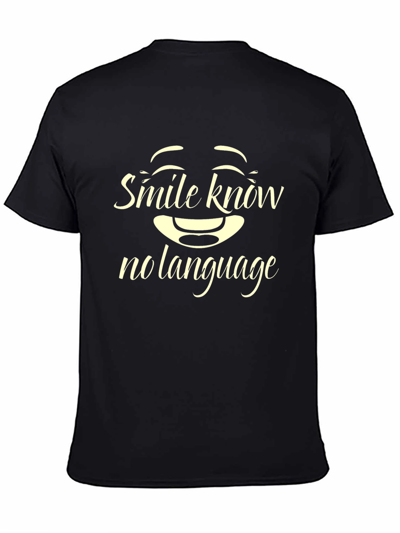 Smile Knows No Language Black T-Shirt