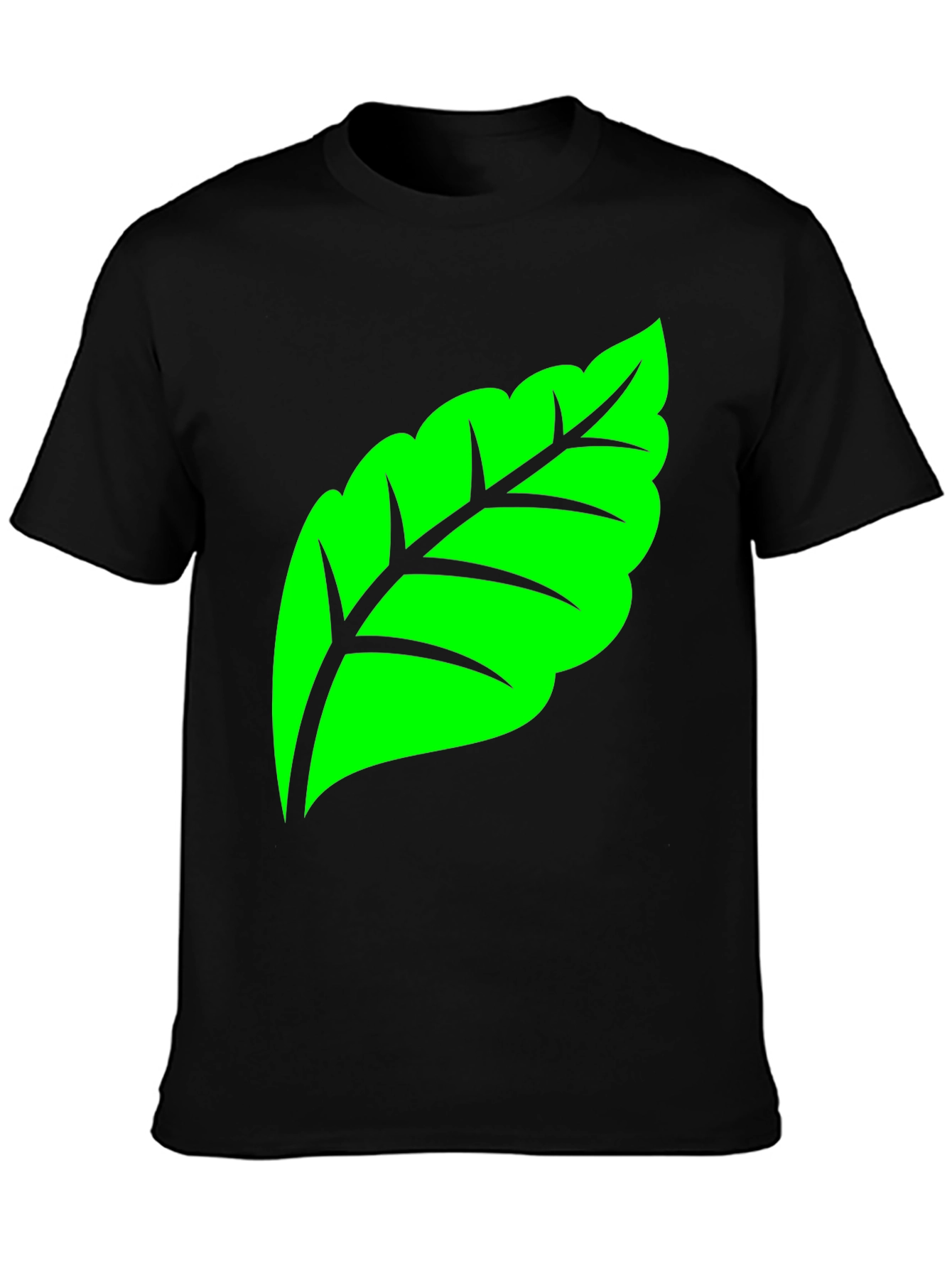 Green Leaf Graphic Tee - Nature Inspired Design