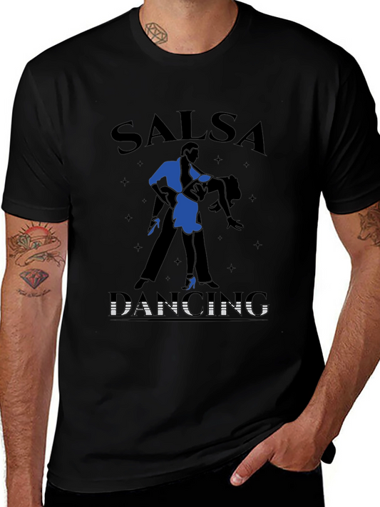 Salsa Dancing Graphic Tee - Mens Black T-Shirt