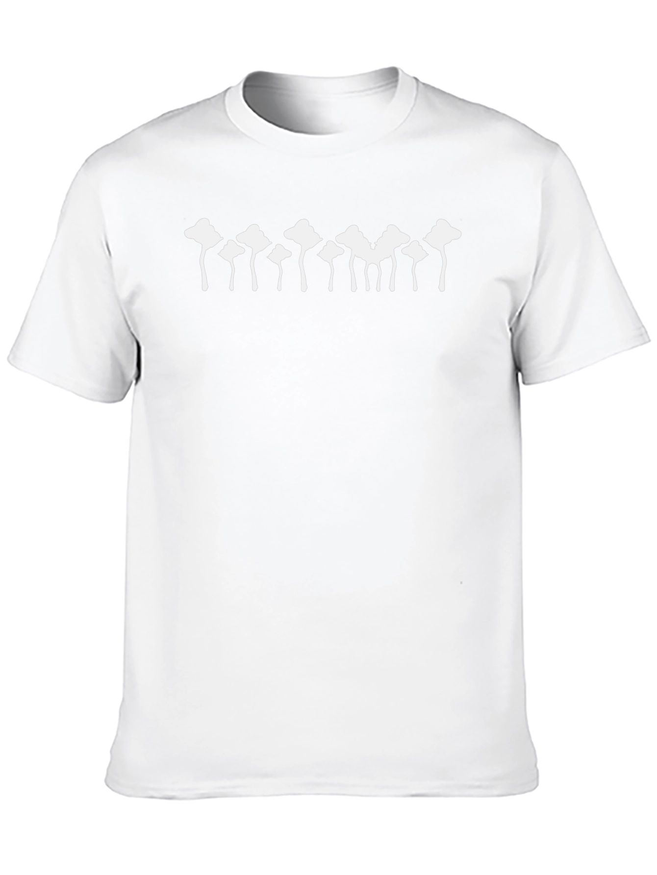 Mushroom Silhouette Black T-Shirt