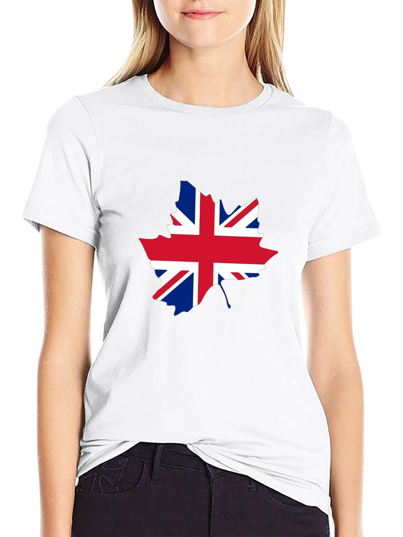 Union Jack Maple Leaf Graphic T-Shirt