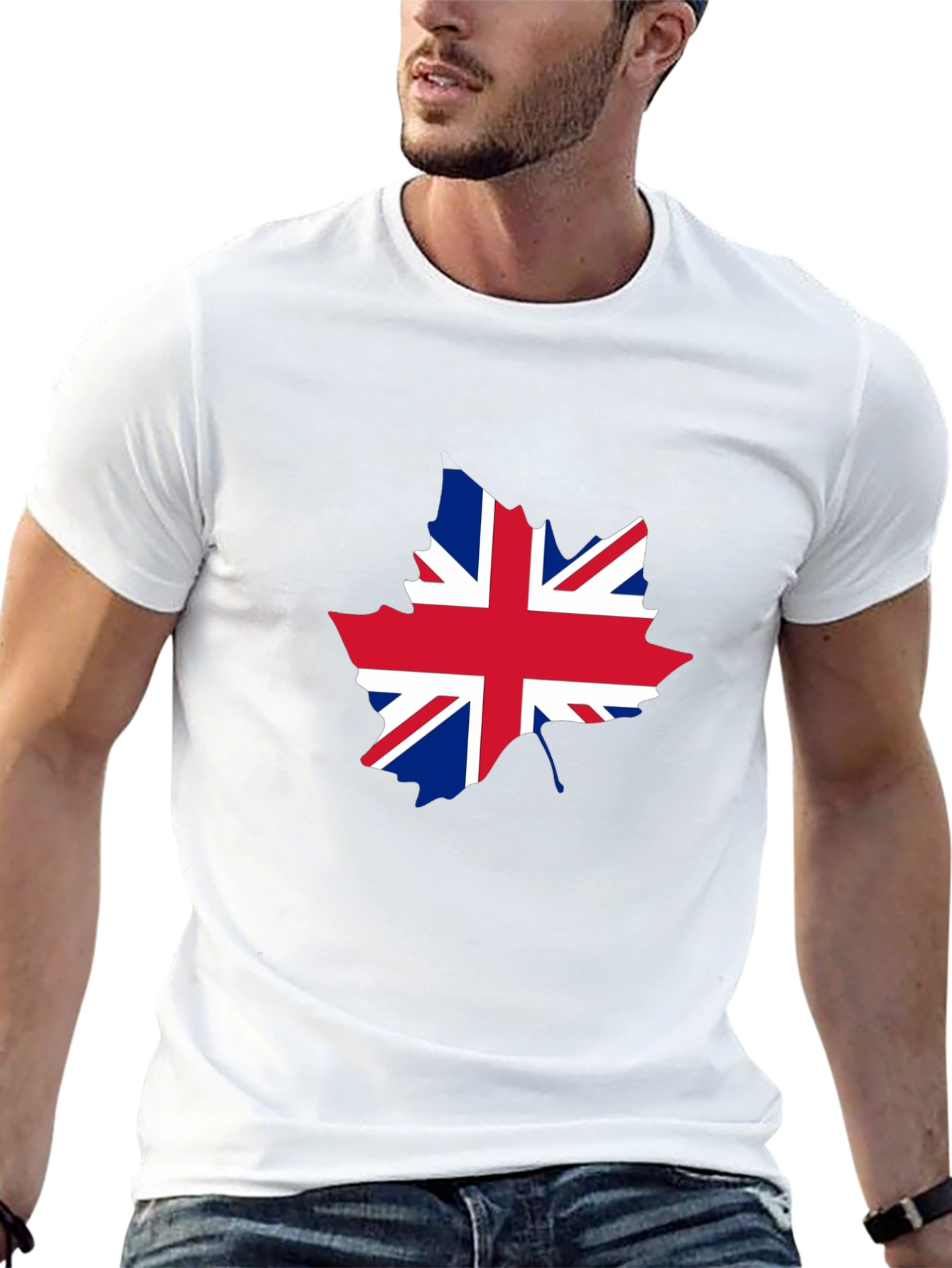 Union Jack Maple Leaf Graphic T-Shirt