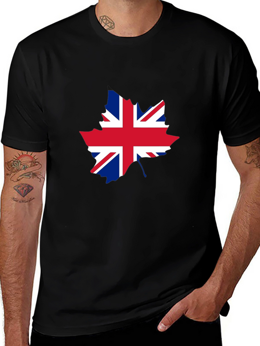 Union Jack Maple Leaf Graphic T-Shirt