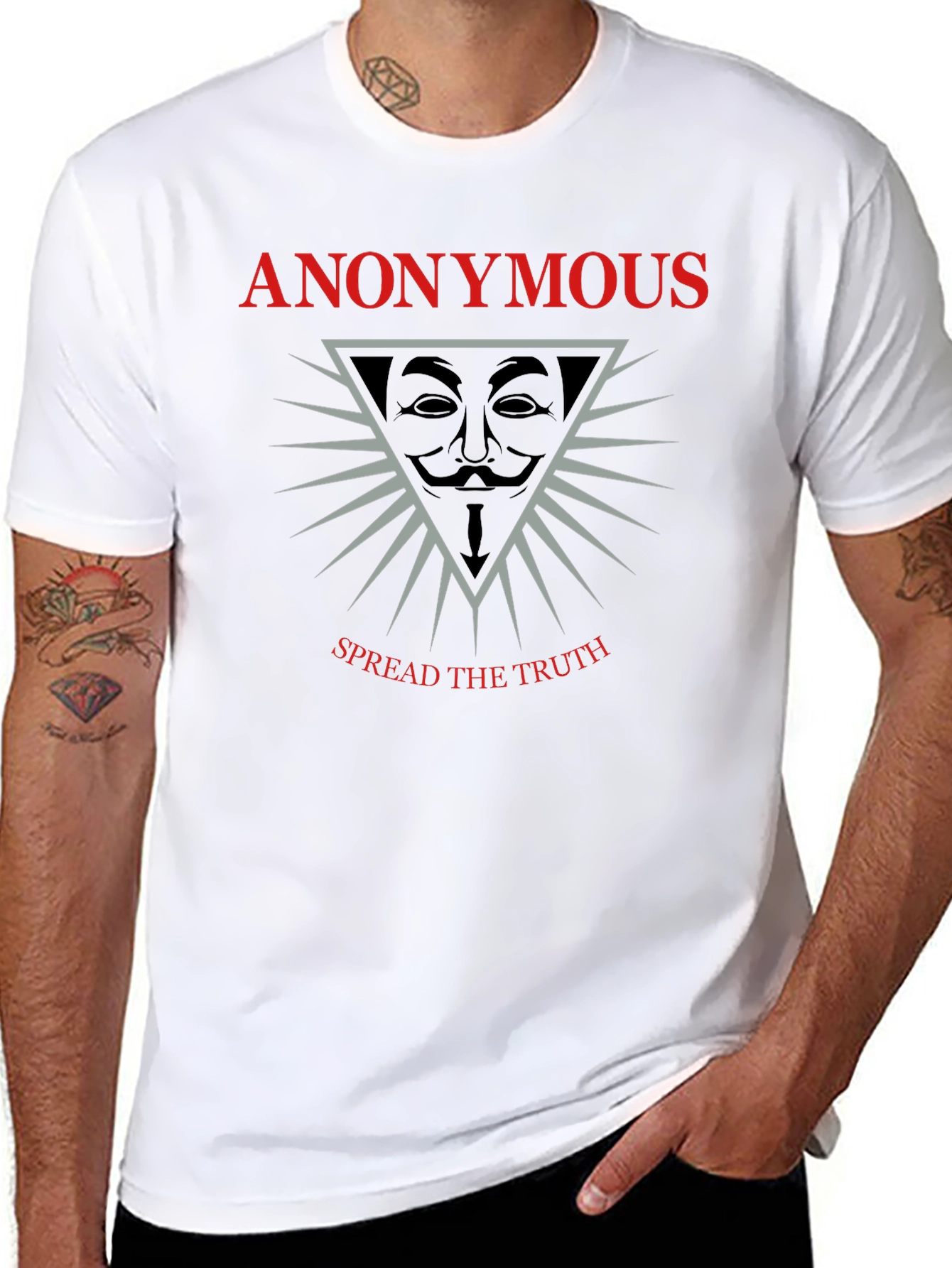Anonymous Spread The Truth Graphic T-Shirt