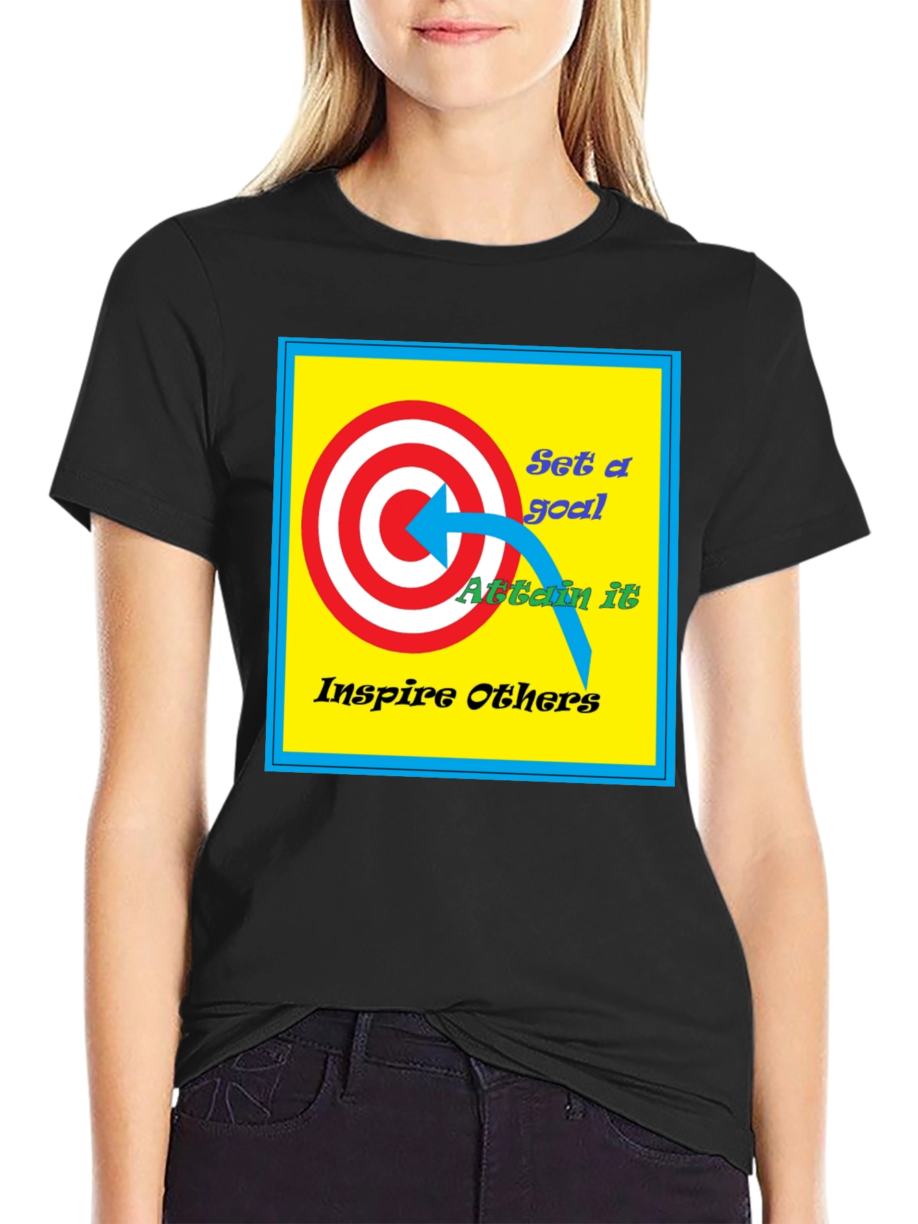Motivational Goal T-Shirt: Set Attain Inspire