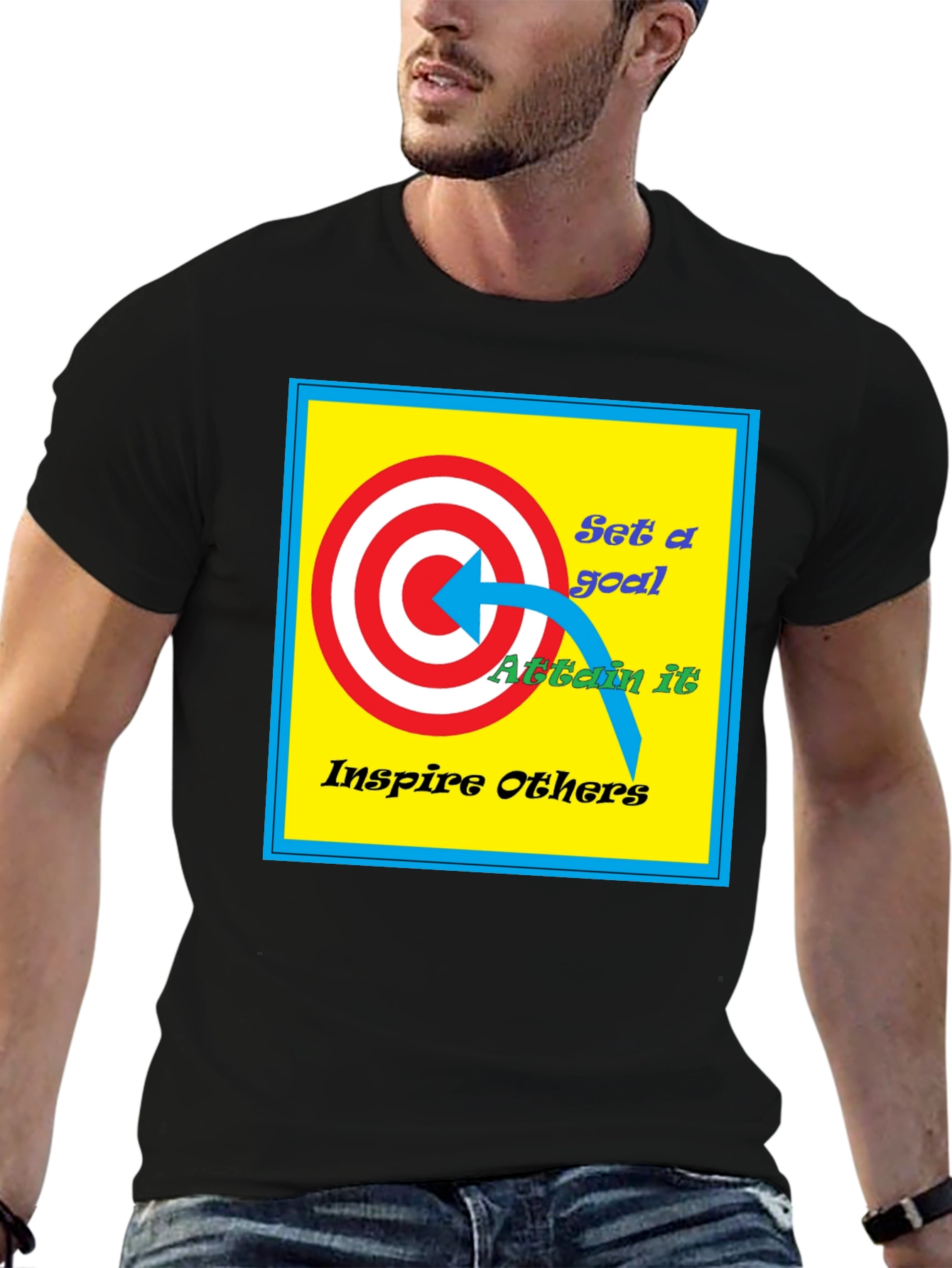 Motivational Goal T-Shirt: Set Attain Inspire