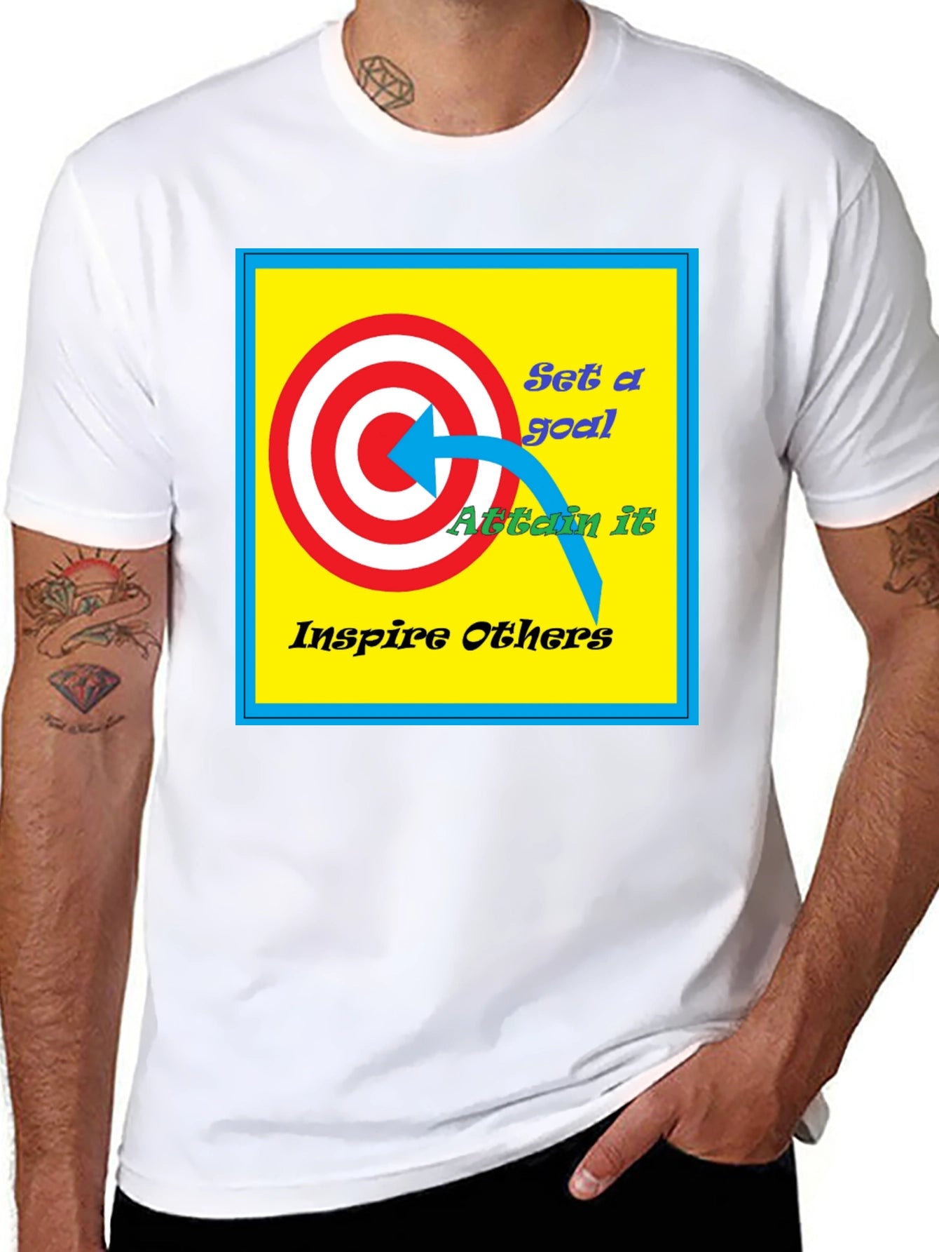 Motivational Goal T-Shirt: Set Attain Inspire