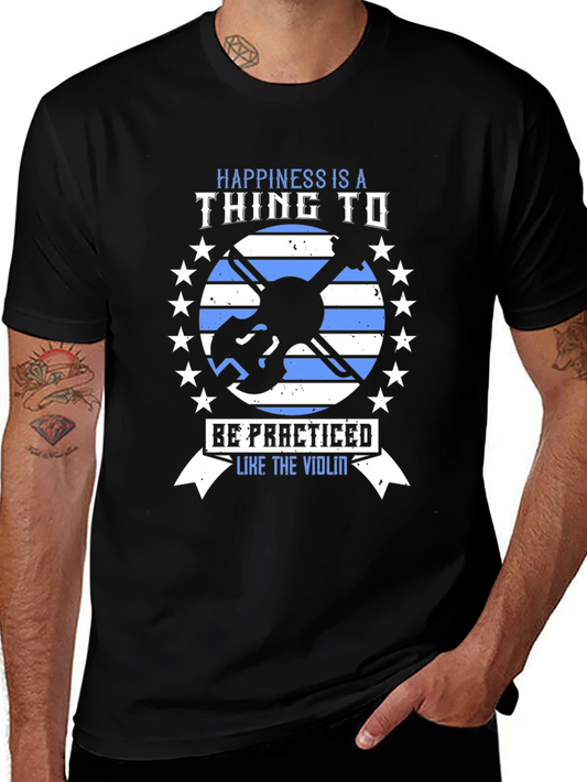 Happiness Violin T-Shirt - Practice Makes Perfect