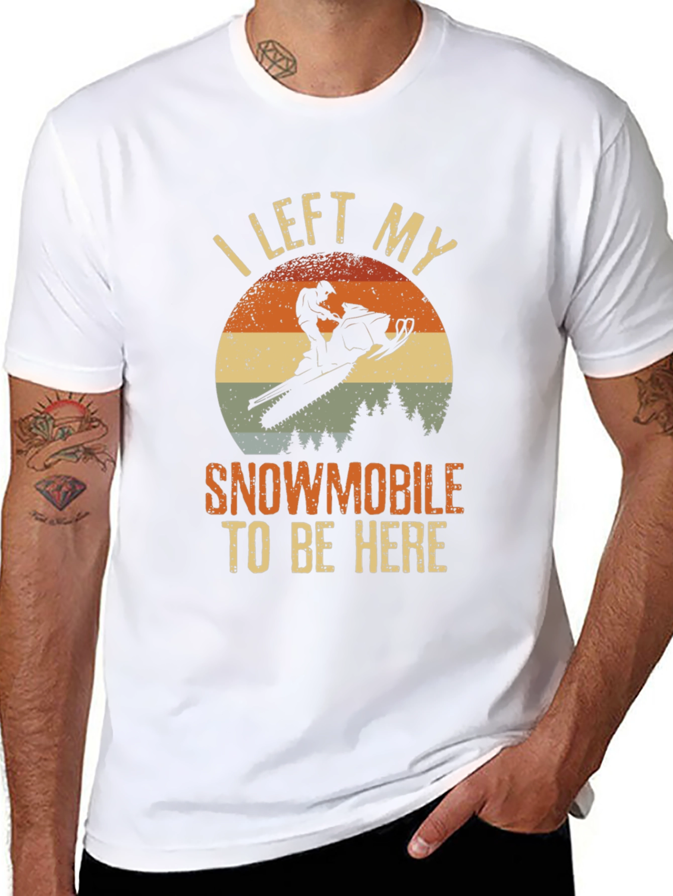 Snowmobile T-Shirt - I Left My Snowmobile