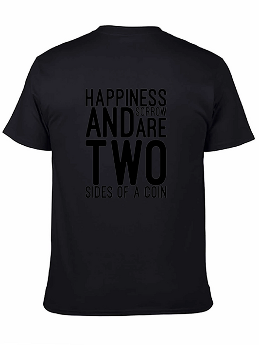 Happiness and Sorrow T-Shirt - Two Sides of a Coin