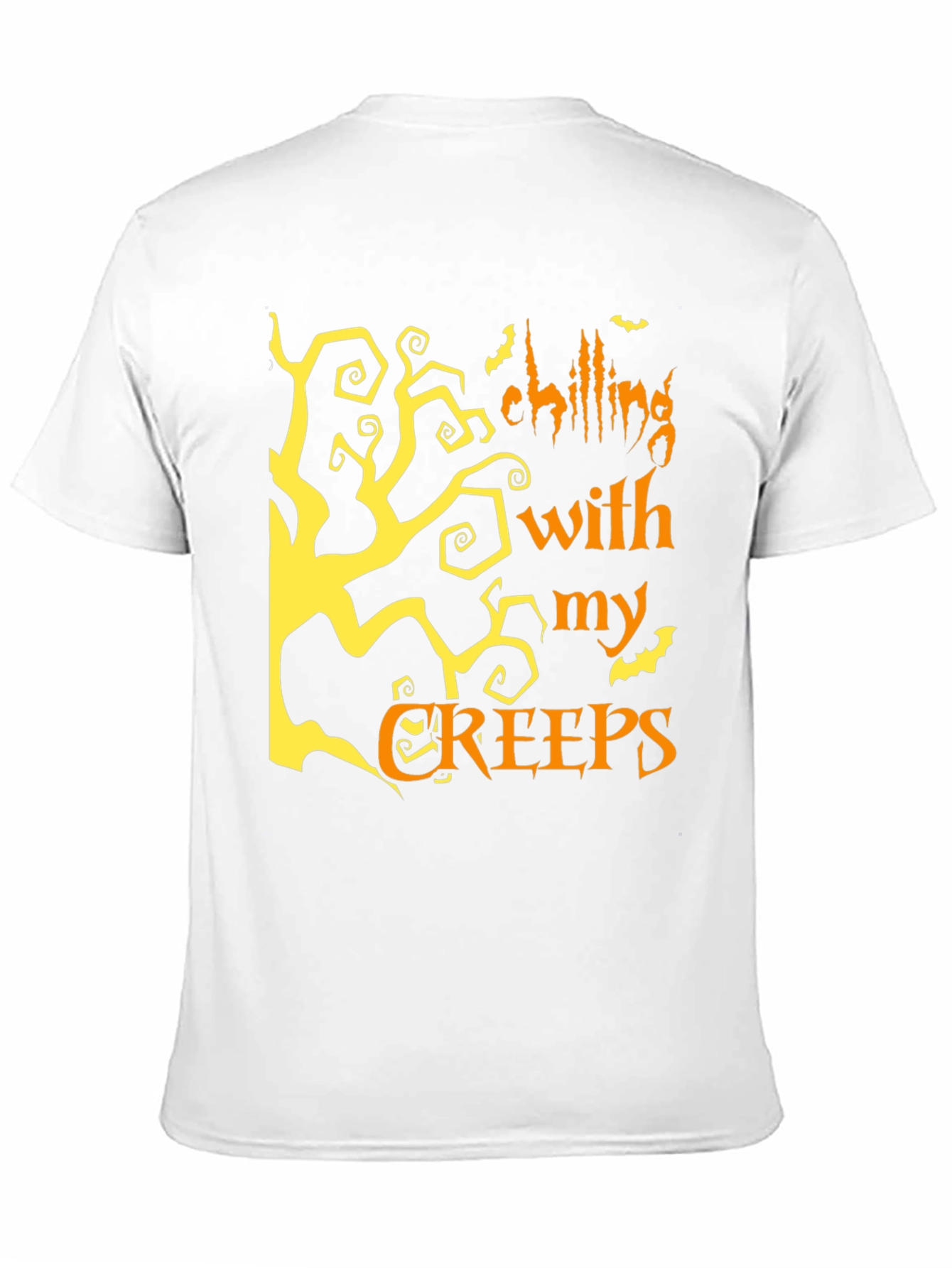 Halloween Chilling With My Creeps Black Graphic T-Shirt