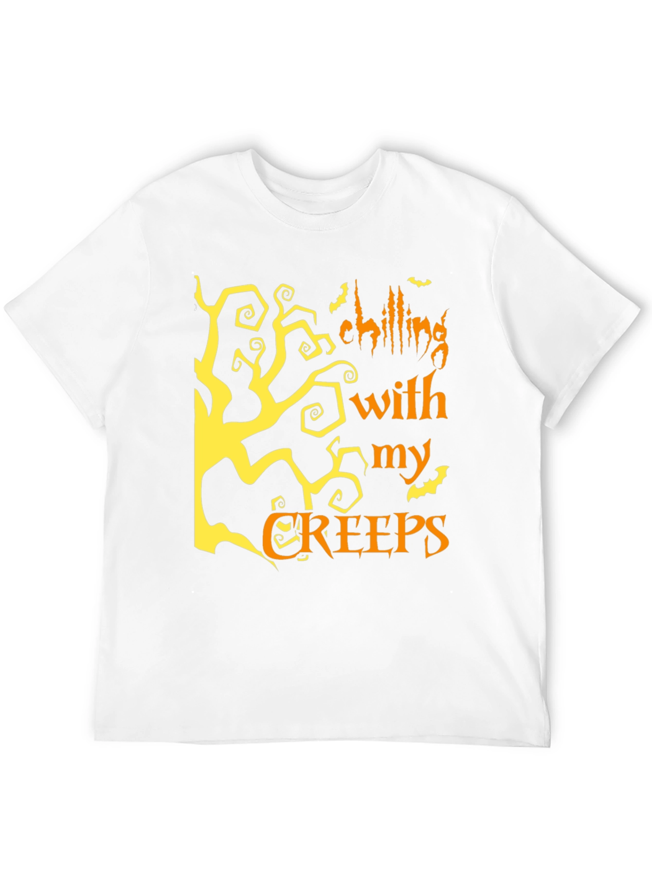 Halloween Chilling With My Creeps Black Graphic T-Shirt