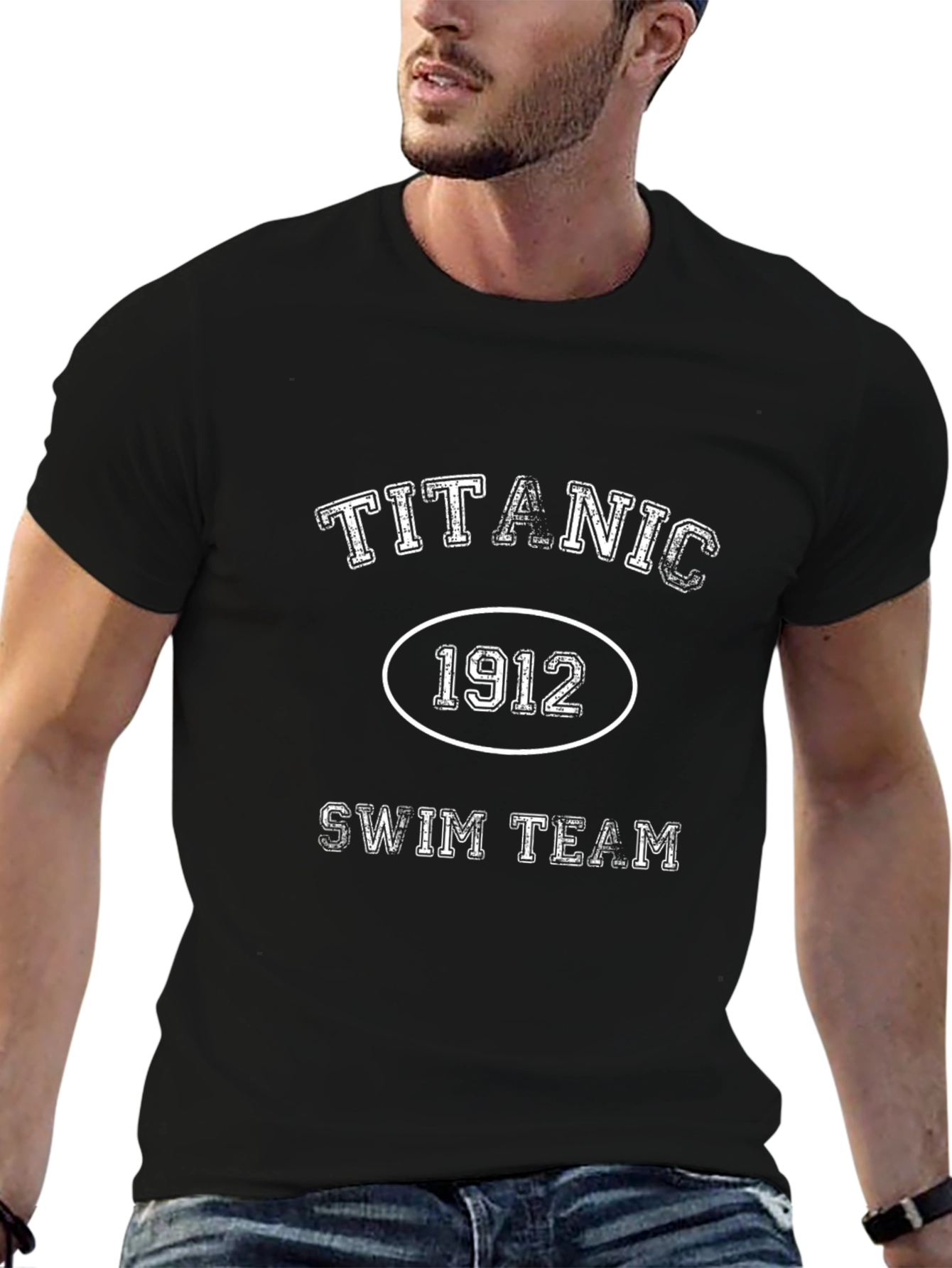 Titanic Swim Team 1912 Black T-Shirt