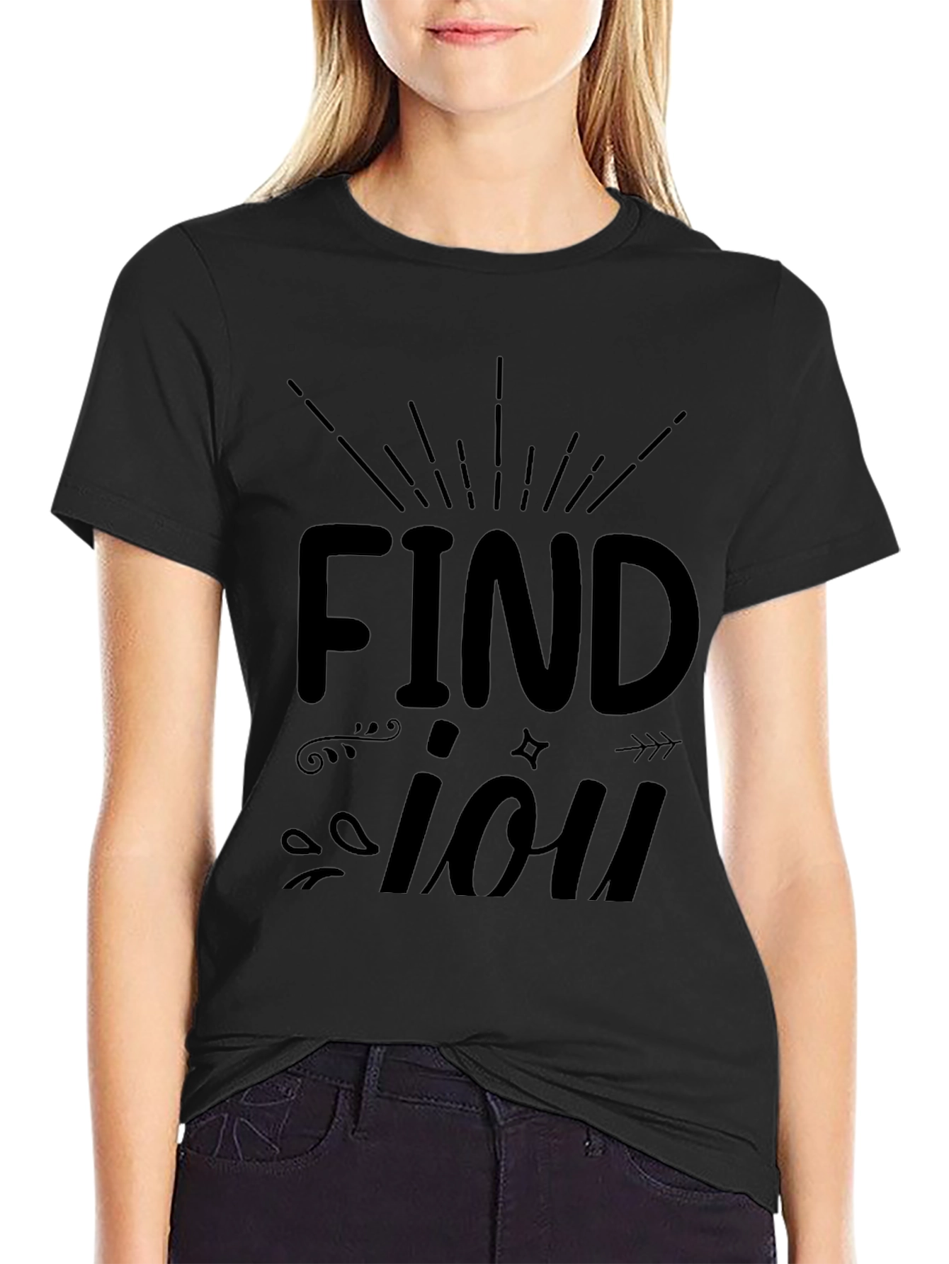 Find You Graphic T-Shirt - Black