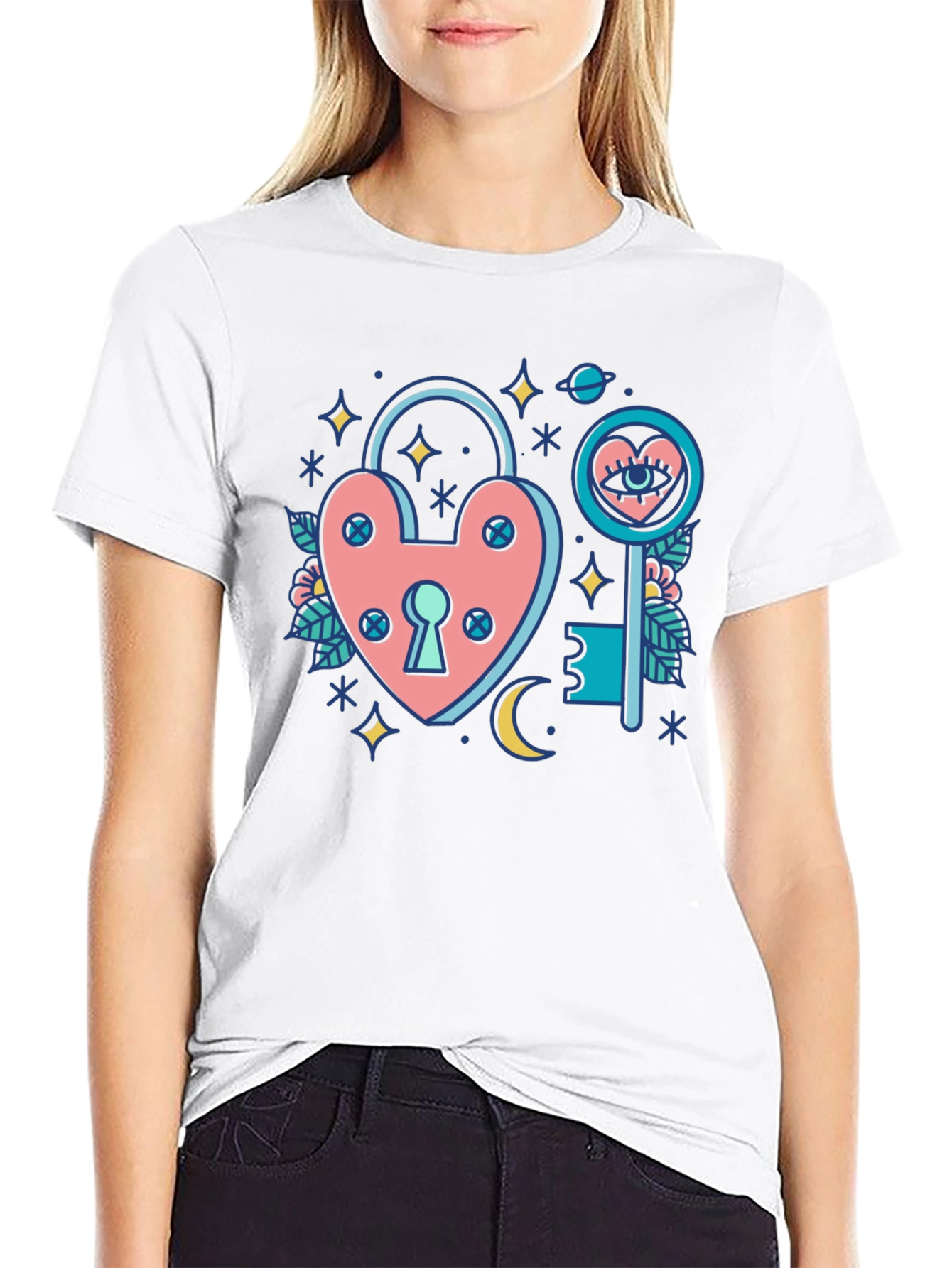 Lock and Key Graphic T-Shirt