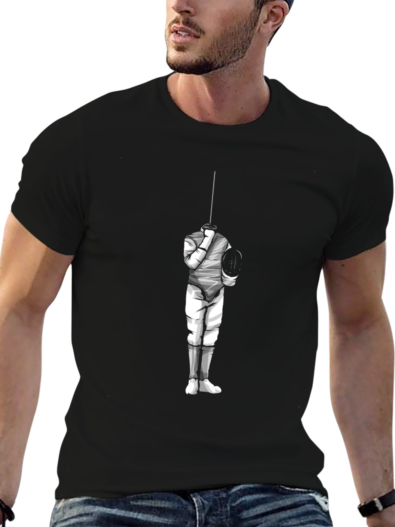 Fencing Graphic Tee - Stylish Sportswear