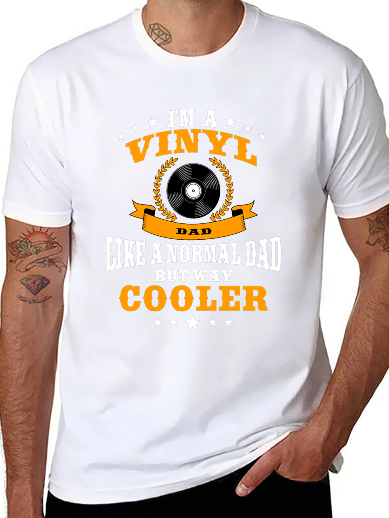 Vinyl Dad Graphic T-Shirt - Cool Fathers Day Gift