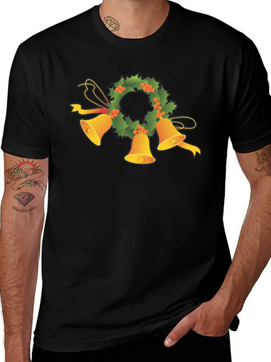 Festive Holiday Bells Wreath Tee