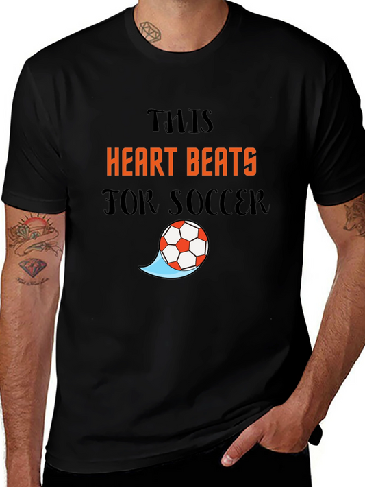 Soccer Fan T-Shirt - This Heart Beats For Soccer