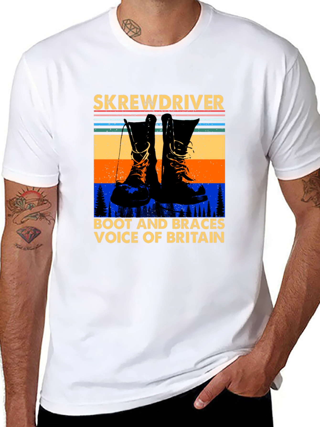 Skrewdriver Boot and Braces Voice of Britain T-Shirt