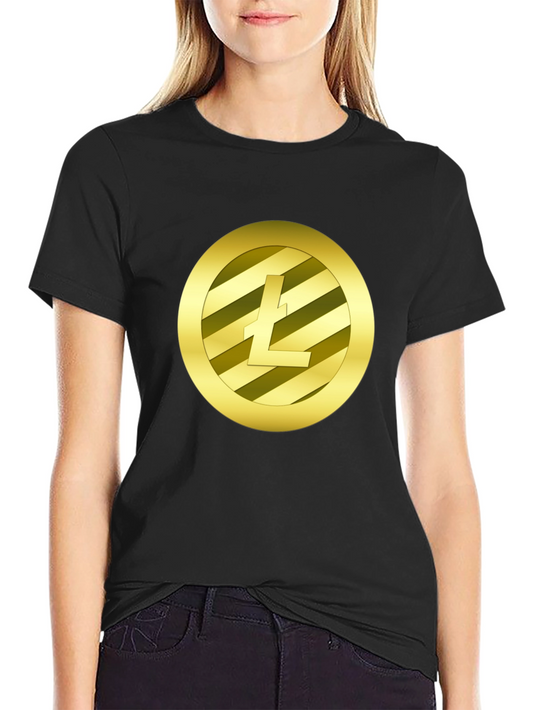 Litecoin Crypto Tee - Gold Coin Design
