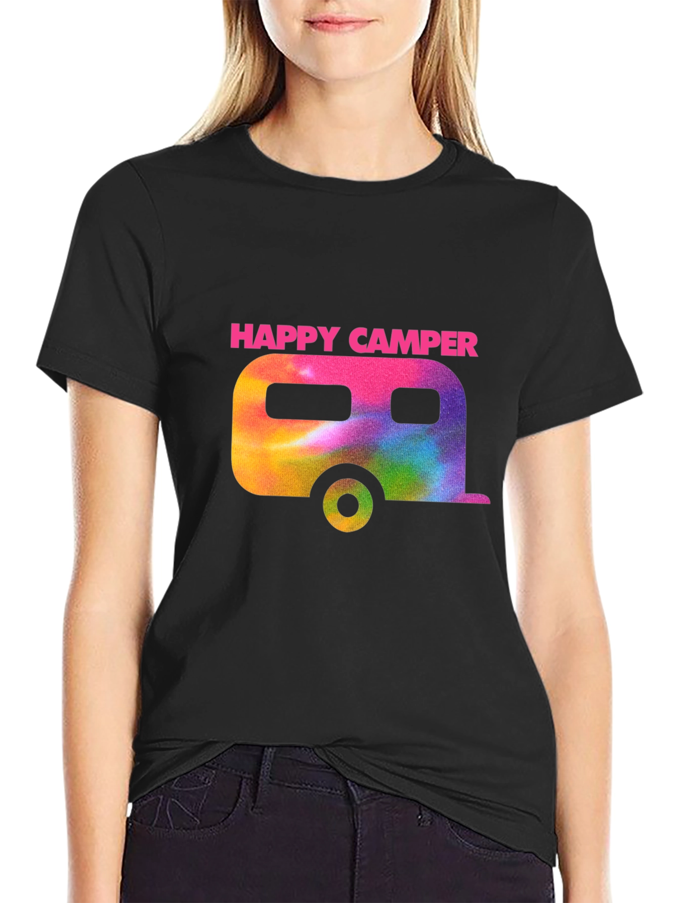 Happy Camper Tie Dye Graphic Tee
