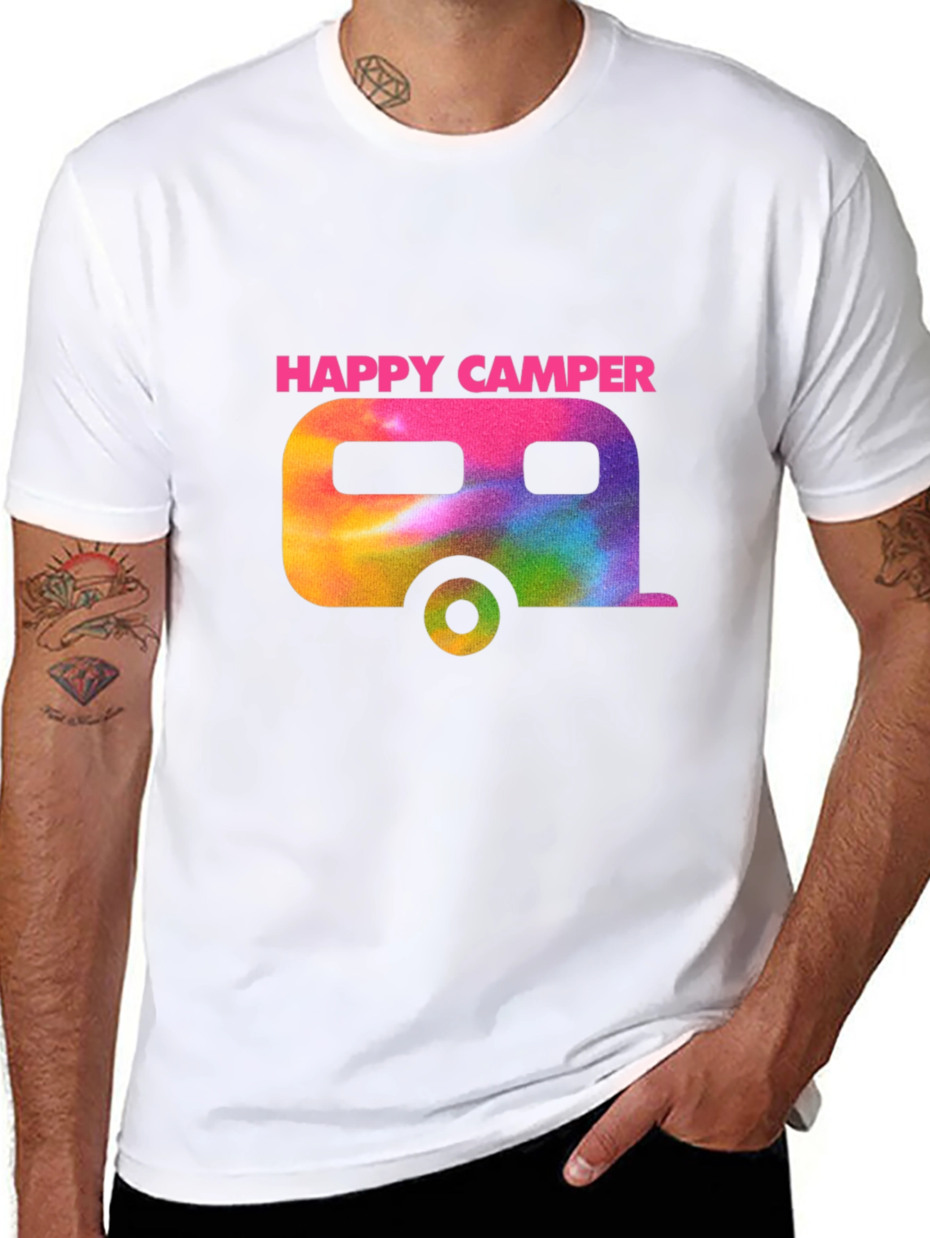 Happy Camper Tie Dye Graphic Tee