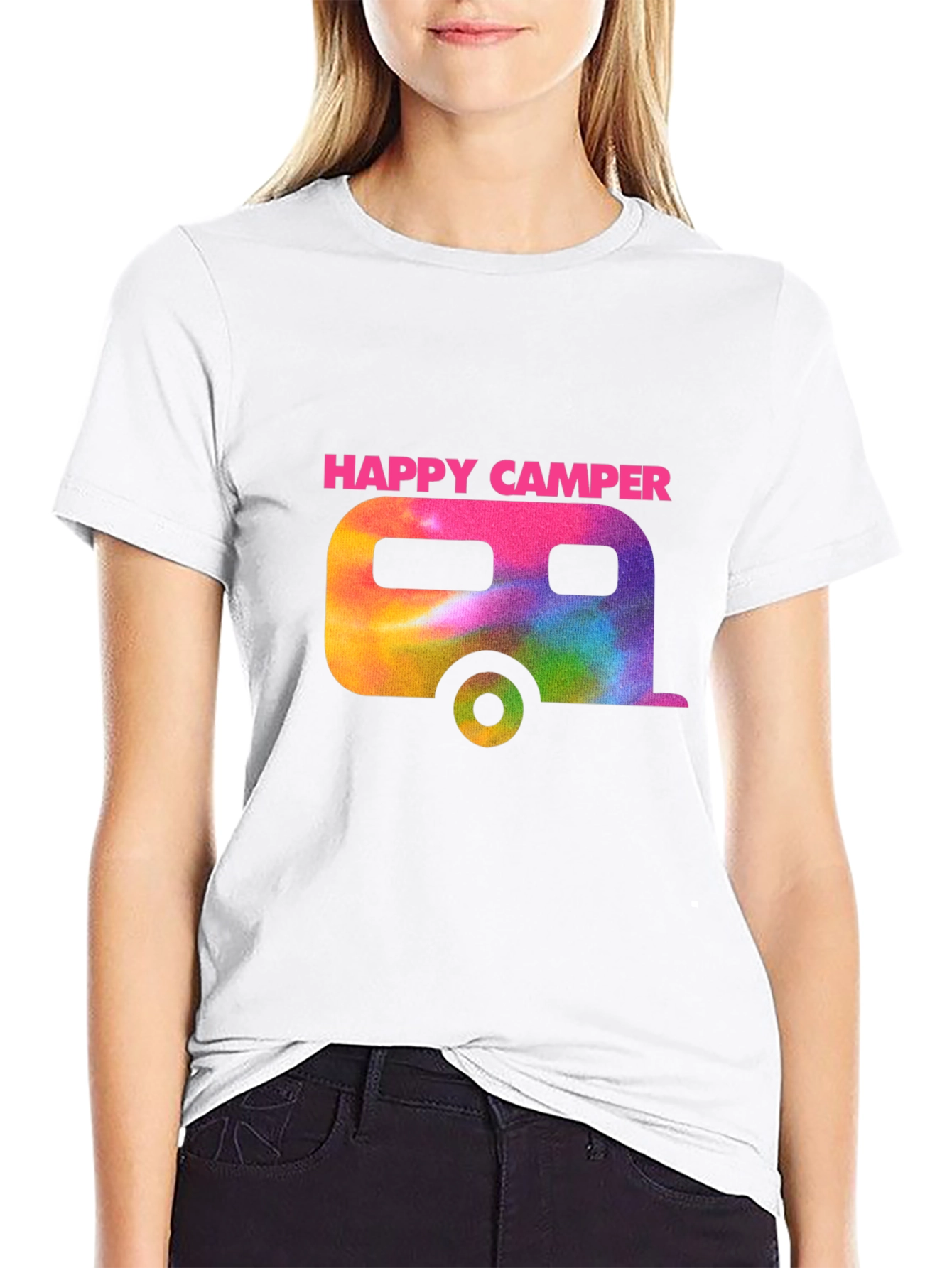 Happy Camper Tie Dye Graphic Tee