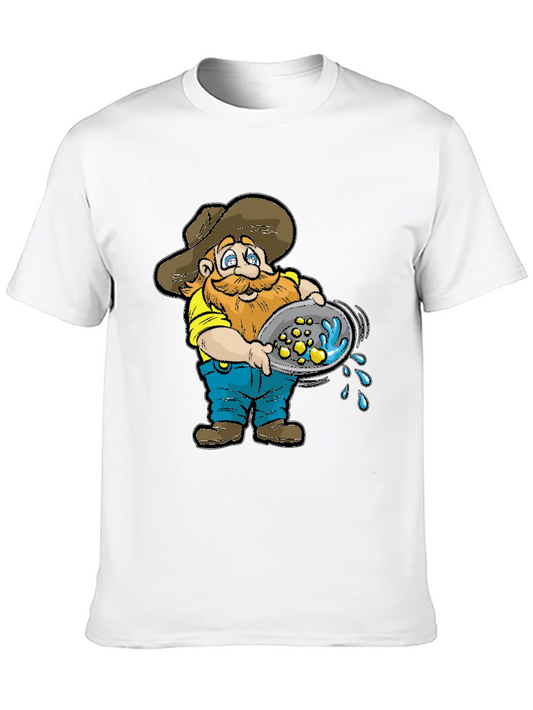Gold Miner T-Shirt - Cartoon Panning for Gold