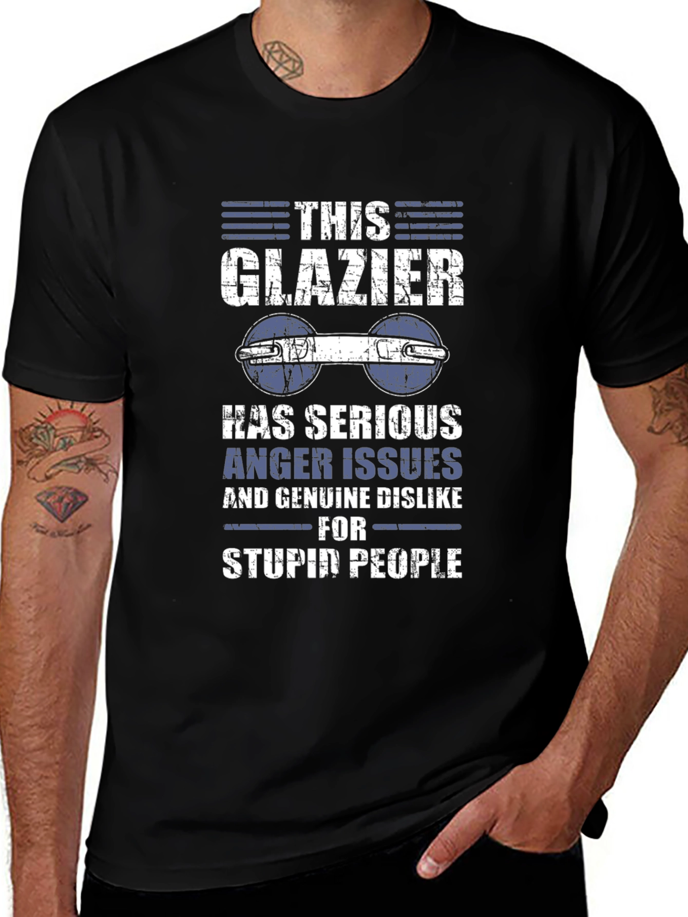 This Glazier T-Shirt: Anger Issues Stupid People