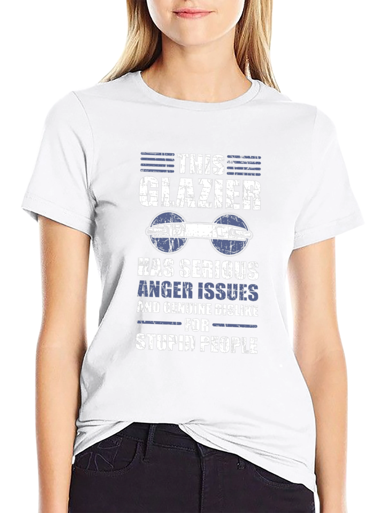 This Glazier T-Shirt: Anger Issues Stupid People