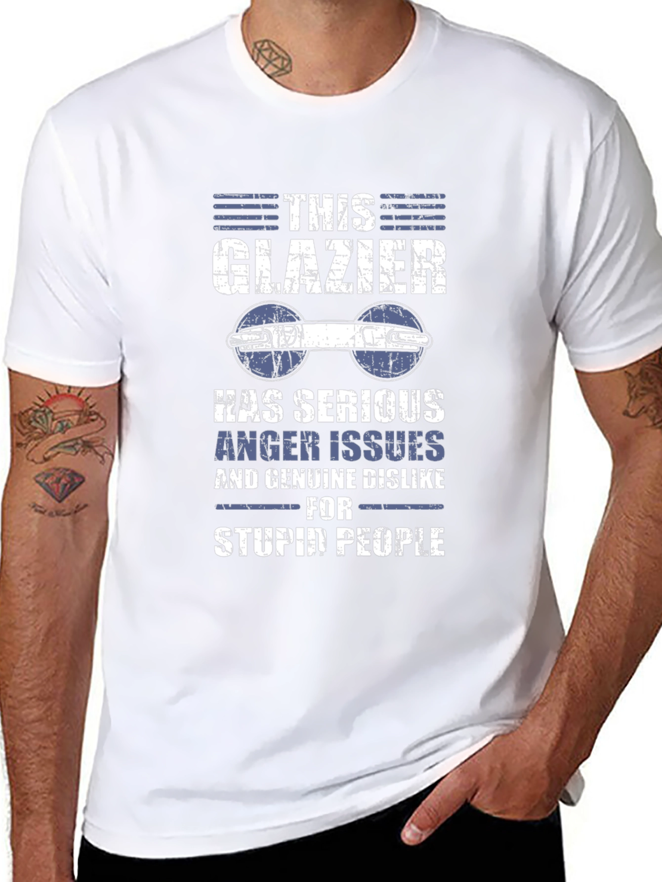 This Glazier T-Shirt: Anger Issues Stupid People
